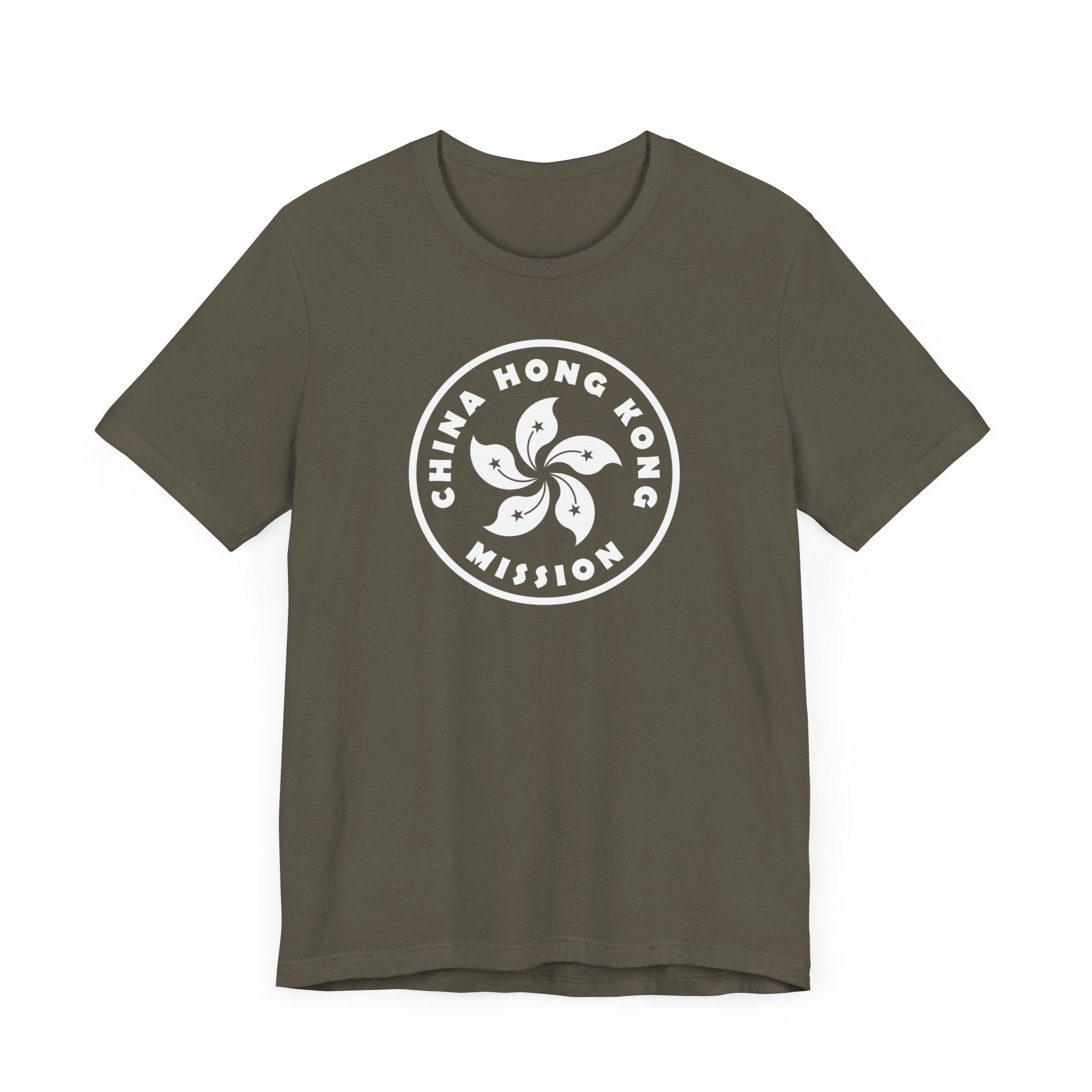 China Hong Kong Mission Circular Monochrome Logo T-Shirt - Latter-Day Saint LDS Missionary Gift - Book of Mormon