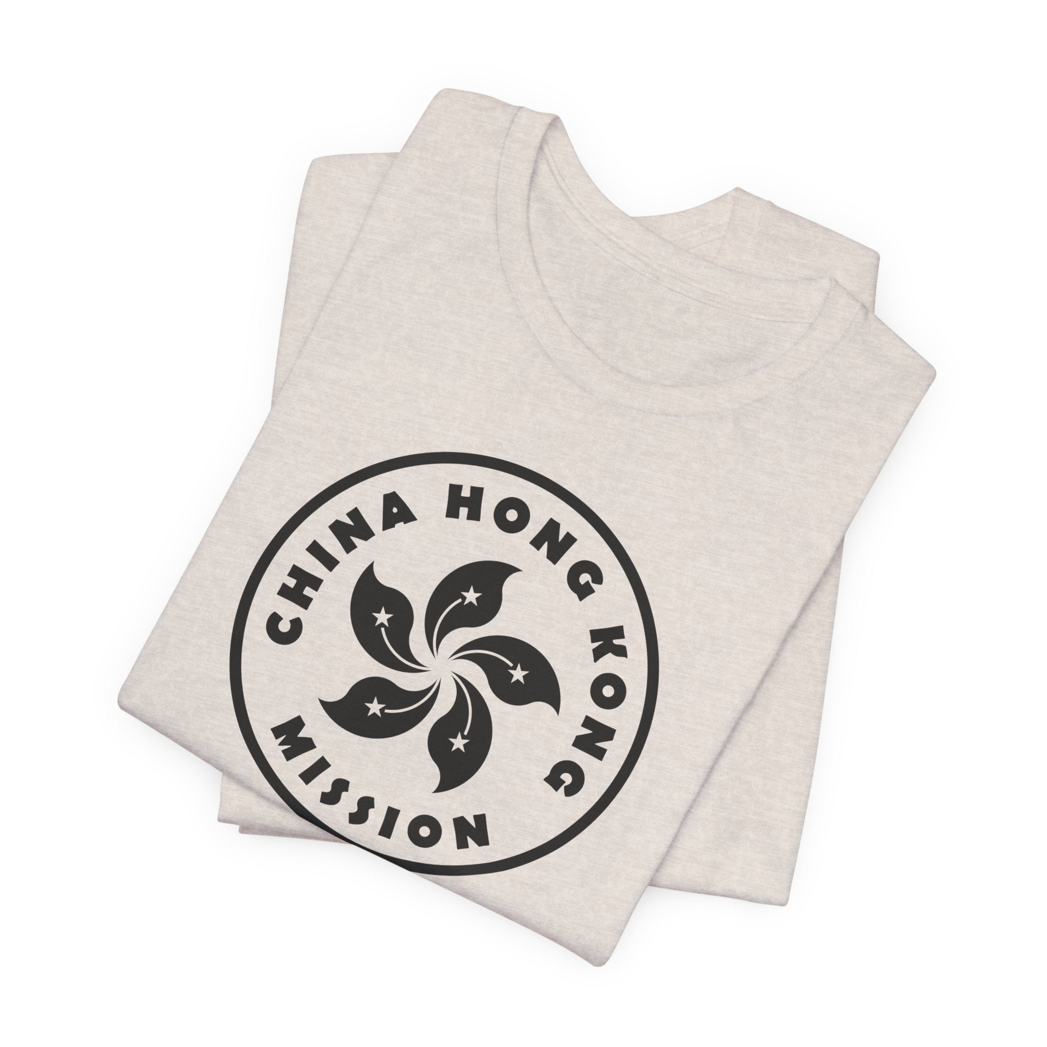 China Hong Kong Mission Circular Monochrome Logo T-Shirt - Latter-Day Saint LDS Missionary Gift - Book of Mormon