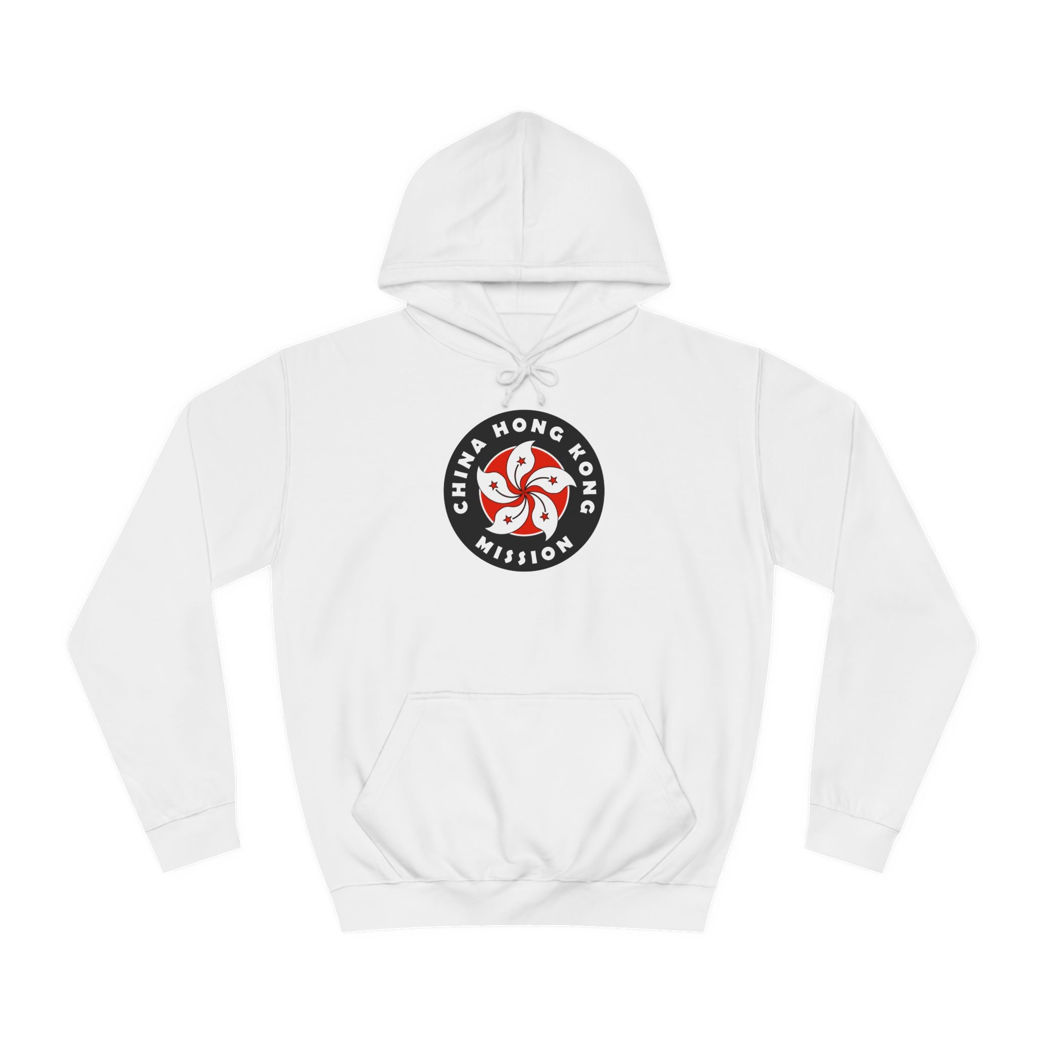 China Hong Kong Mission Flag Logo (Black Border) College Hoodie - Mission Wishlist - LDS Missionary Gift Store