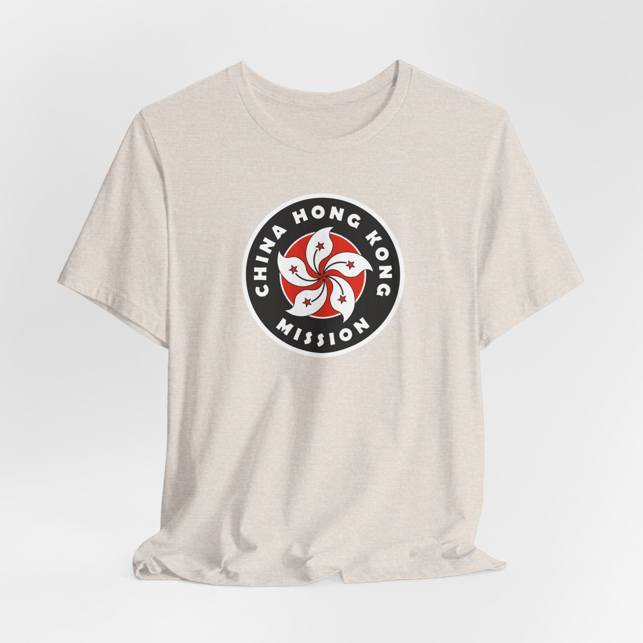 China Hong Kong Mission Flag Logo (Black Border) T-shirt - Latter-Day Saint LDS Missionary Gift - Book of Mormon