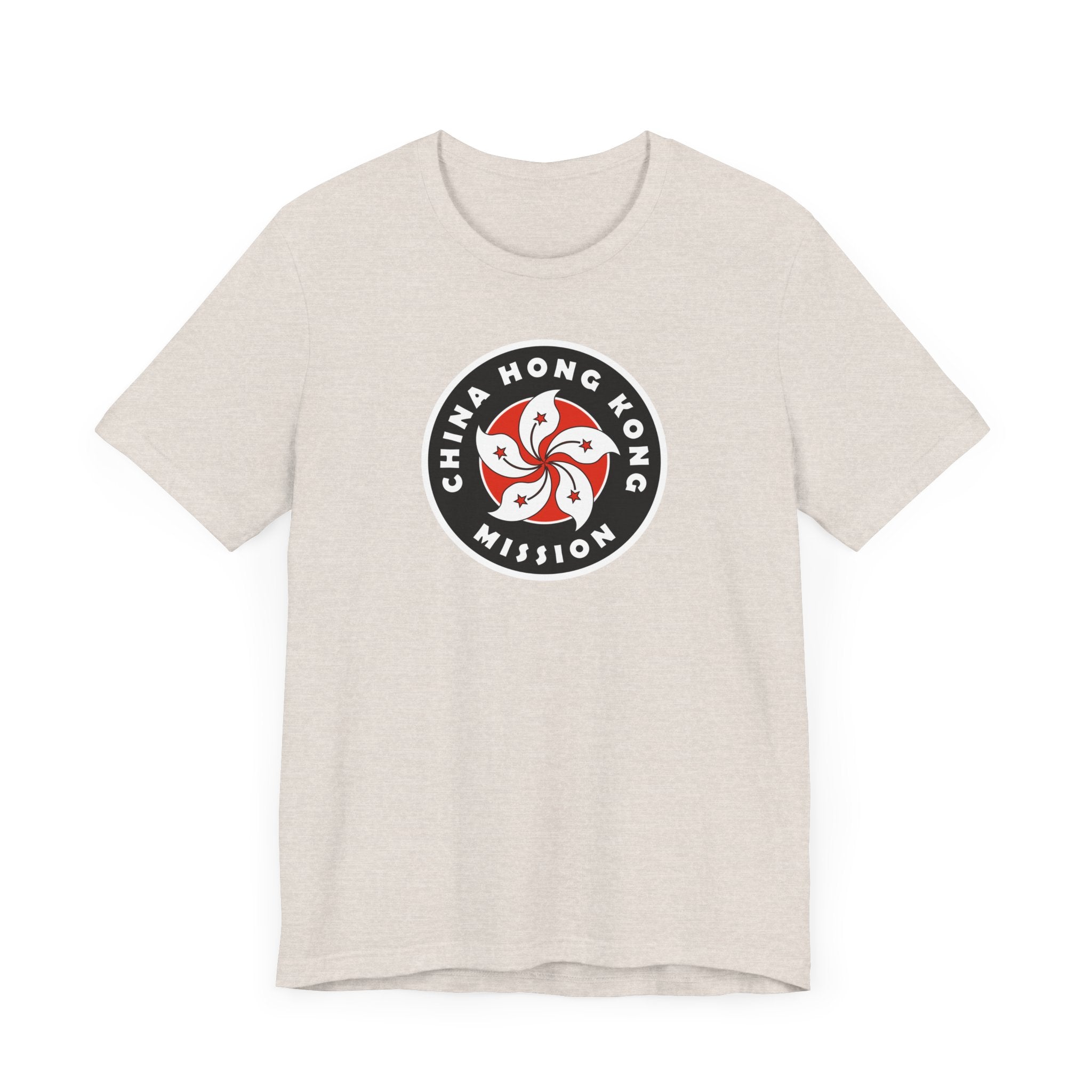 China Hong Kong Mission Flag Logo (Black Border) T-shirt - Latter-Day Saint LDS Missionary Gift - Book of Mormon