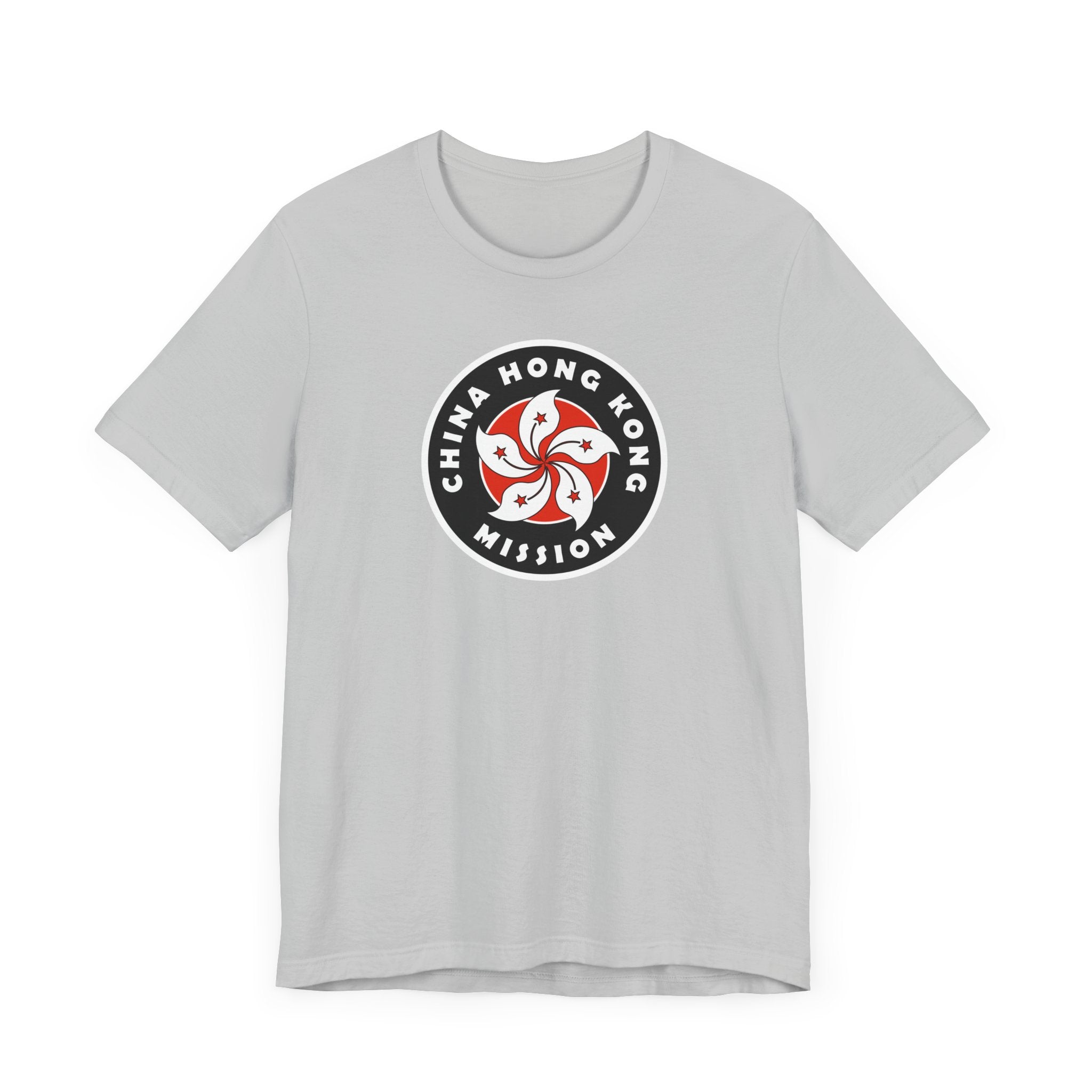 China Hong Kong Mission Flag Logo (Black Border) T-shirt - Latter-Day Saint LDS Missionary Gift - Book of Mormon