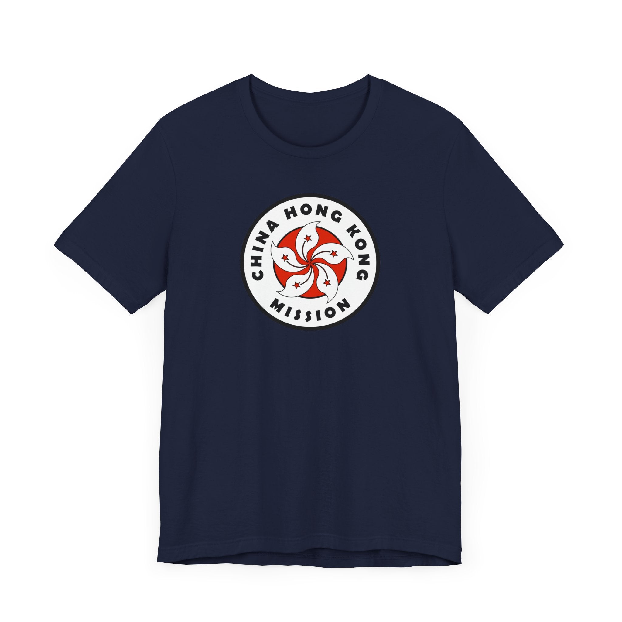 China Hong Kong Mission Flag Logo (White Border) T-shirt - Latter-Day Saint LDS Missionary Gift - Book of Mormon