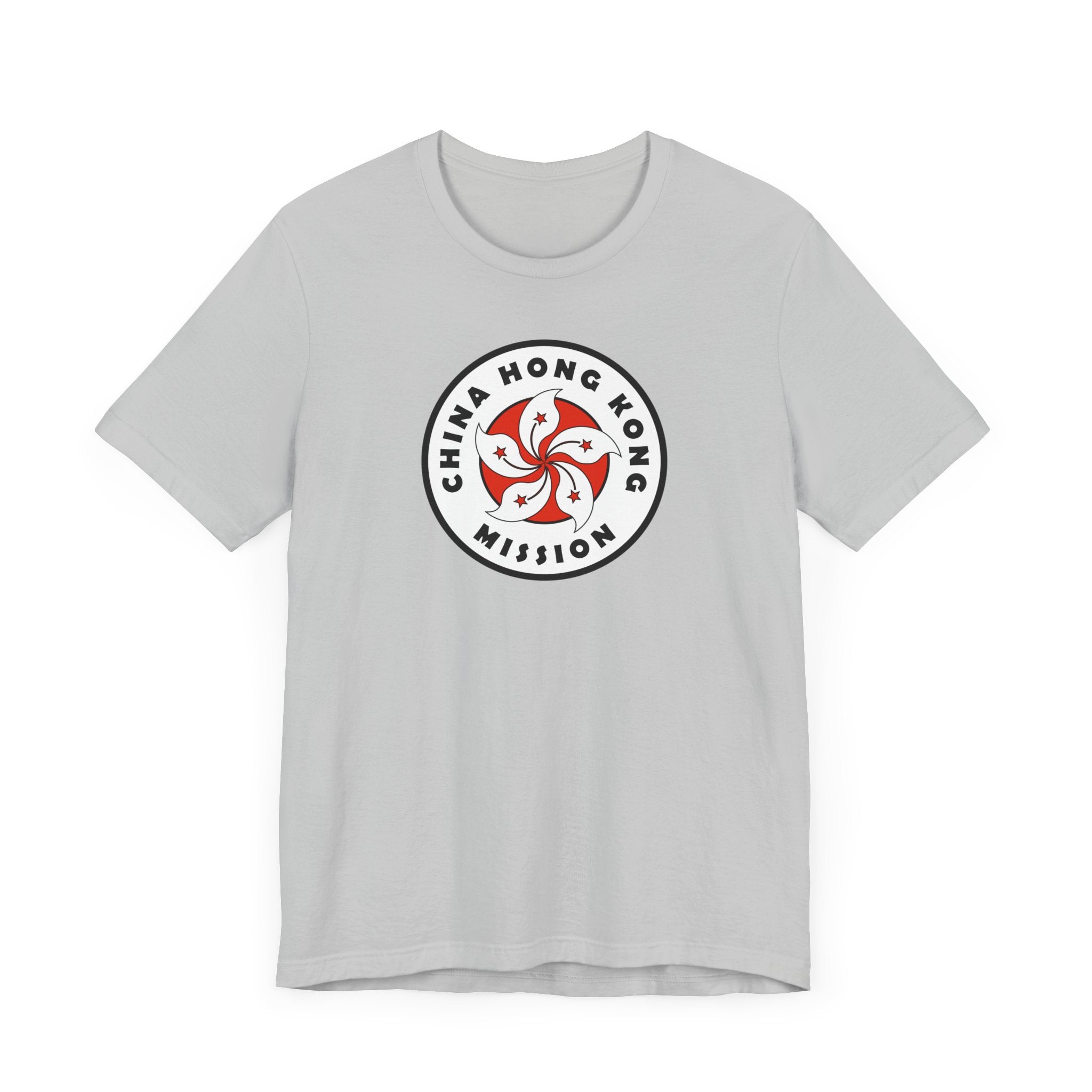 China Hong Kong Mission Flag Logo (White Border) T-shirt - Latter-Day Saint LDS Missionary Gift - Book of Mormon