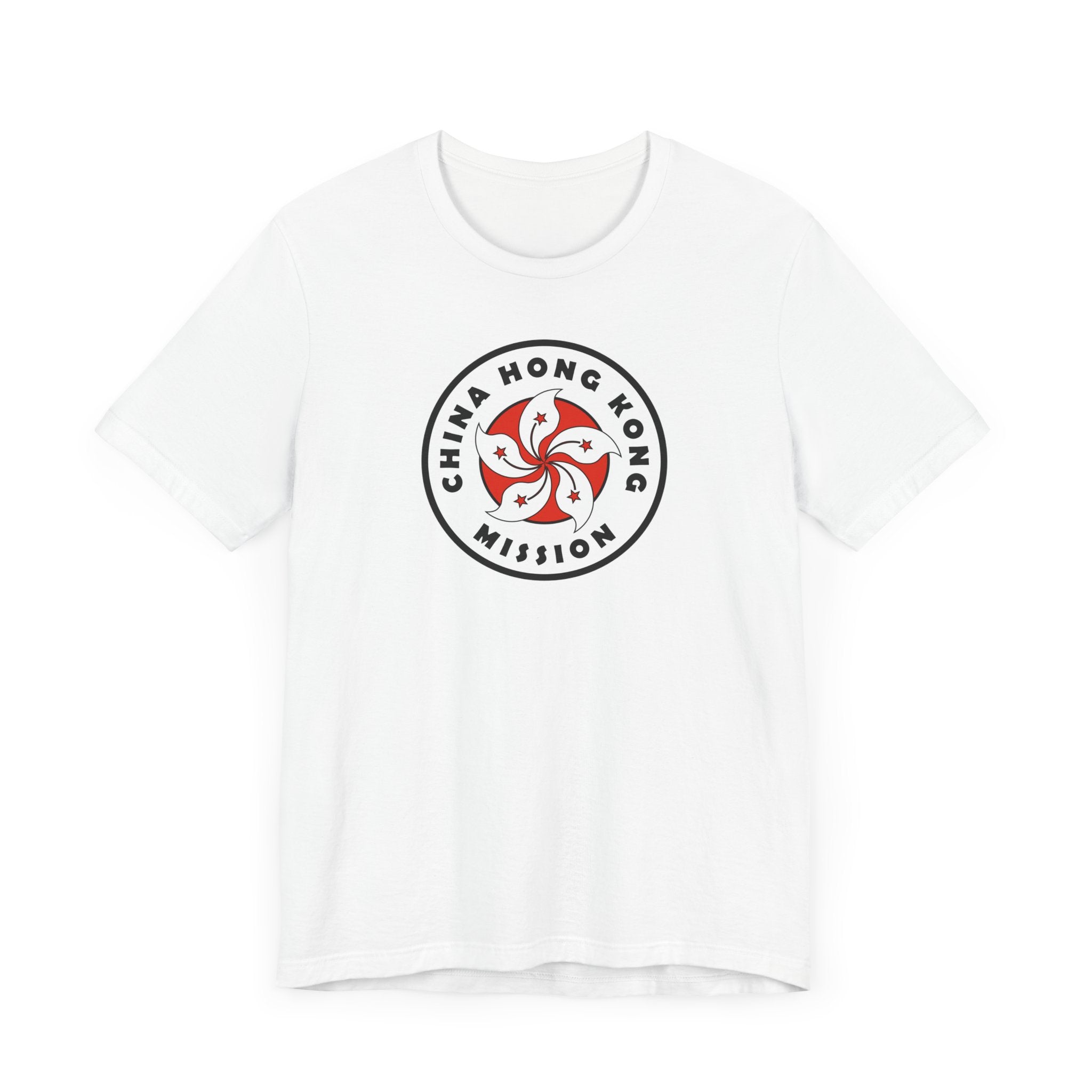 China Hong Kong Mission Flag Logo (White Border) T-shirt - Latter-Day Saint LDS Missionary Gift - Book of Mormon