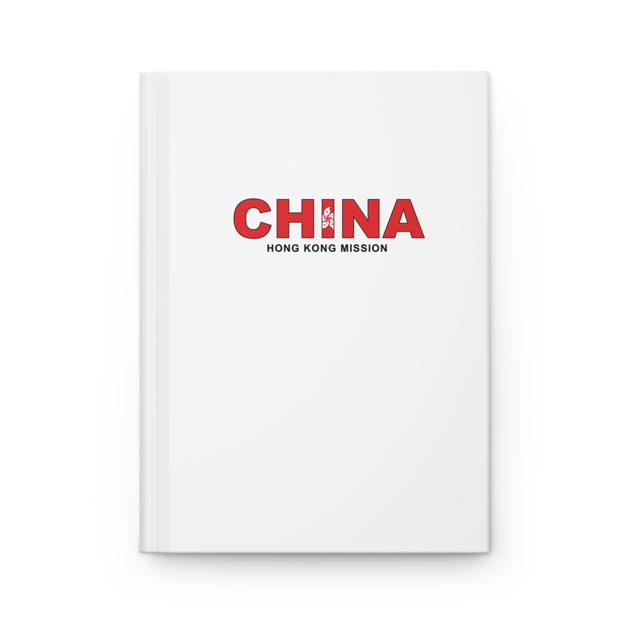 China Hong Kong Mission Flag Title White Hardcover Journal Matte - Latter-Day Saint LDS Missionary Gift - Book of Mormon
