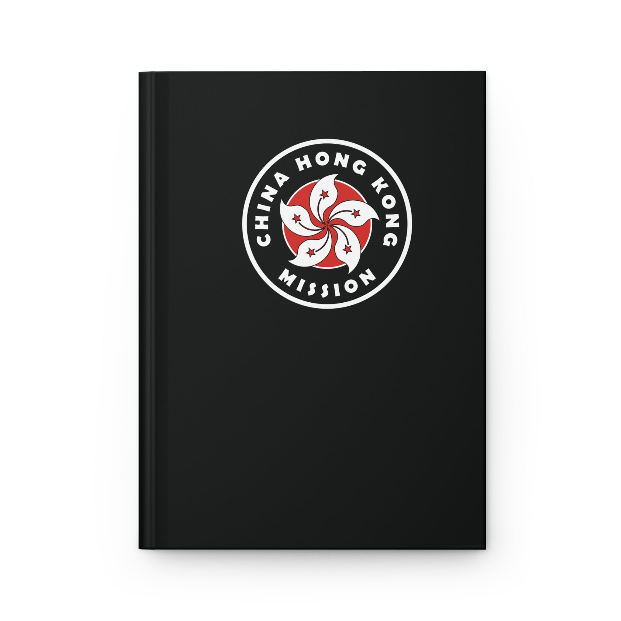 China Hong Kong Mission Logo Design Black Hardcover Journal Matte - Latter-Day Saint LDS Missionary Gift - Book of Mormon