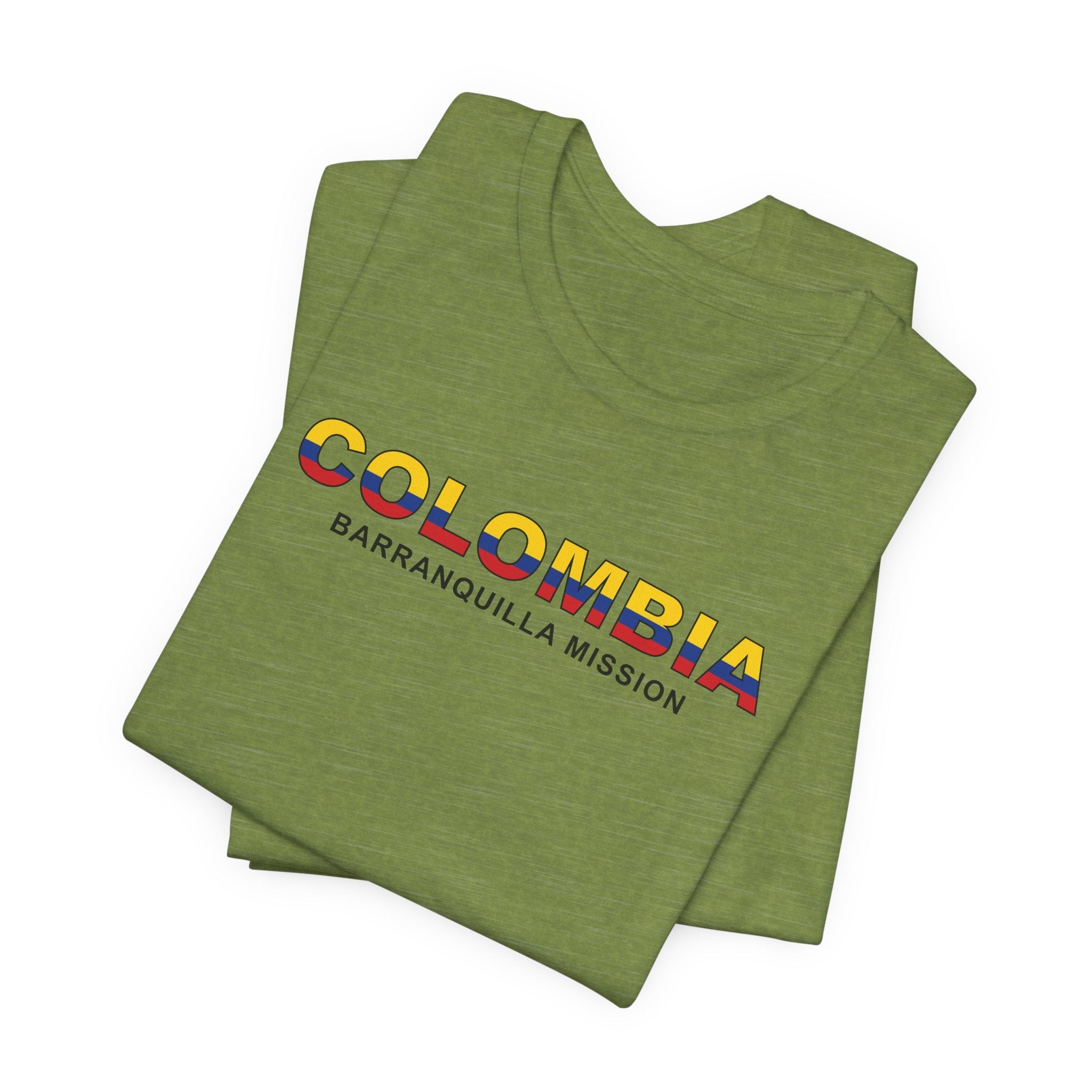 Colombia Barranquilla Mission Flag Title T-shirt - Mission Wishlist - LDS Missionary Gift Store