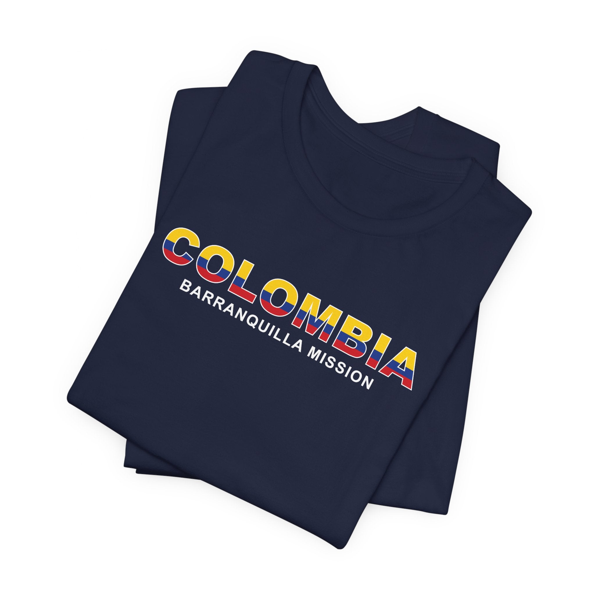 Colombia Barranquilla Mission Flag Title T-shirt - Mission Wishlist - LDS Missionary Gift Store
