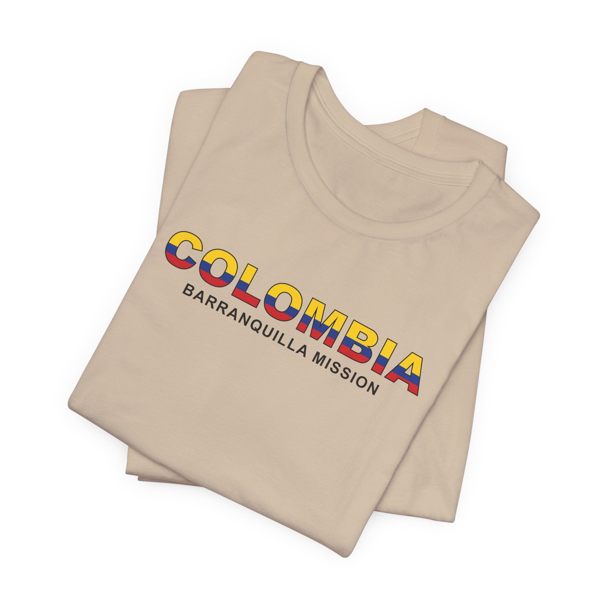 Colombia Barranquilla Mission Flag Title T-shirt - Mission Wishlist - LDS Missionary Gift Store