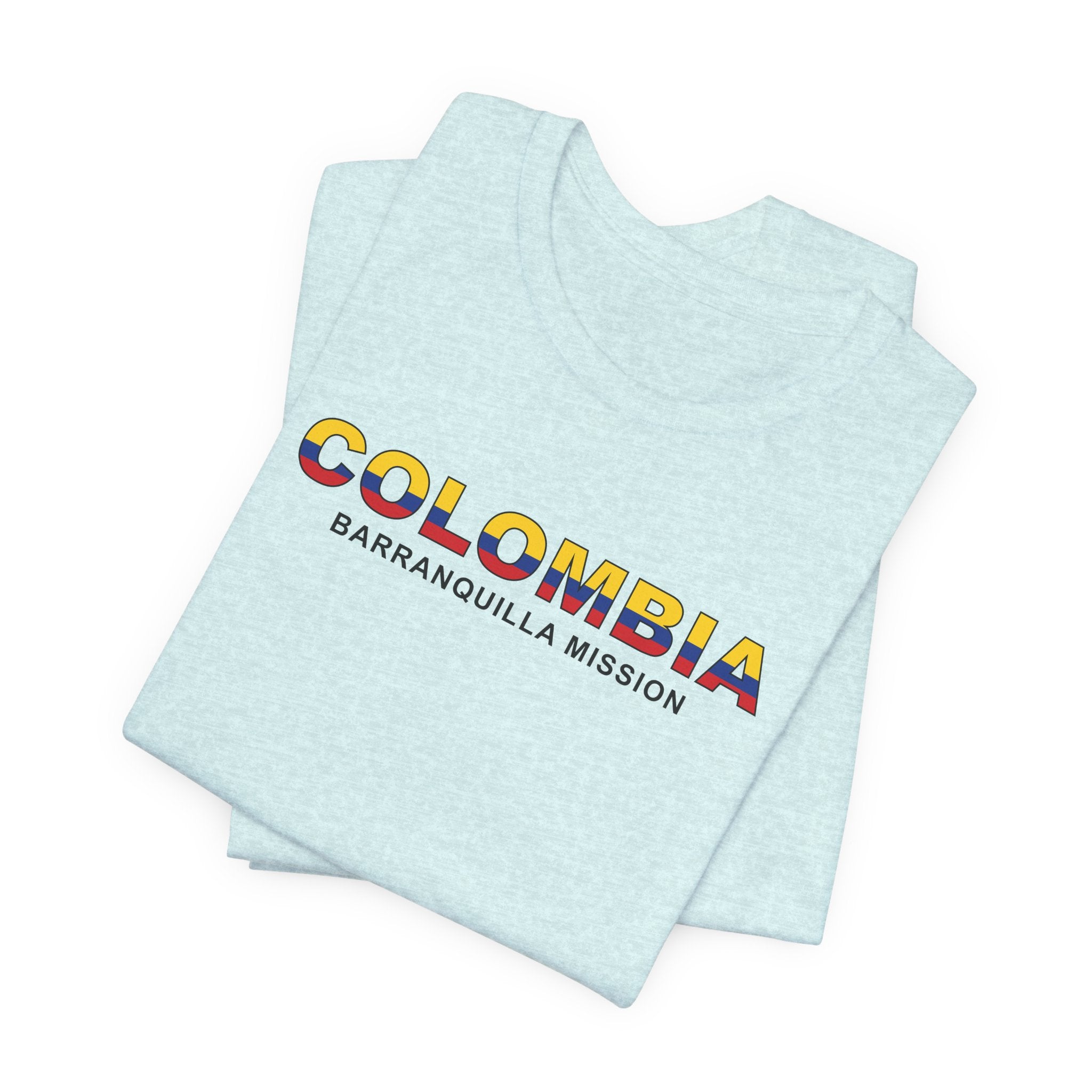 Colombia Barranquilla Mission Flag Title T-shirt - Mission Wishlist - LDS Missionary Gift Store