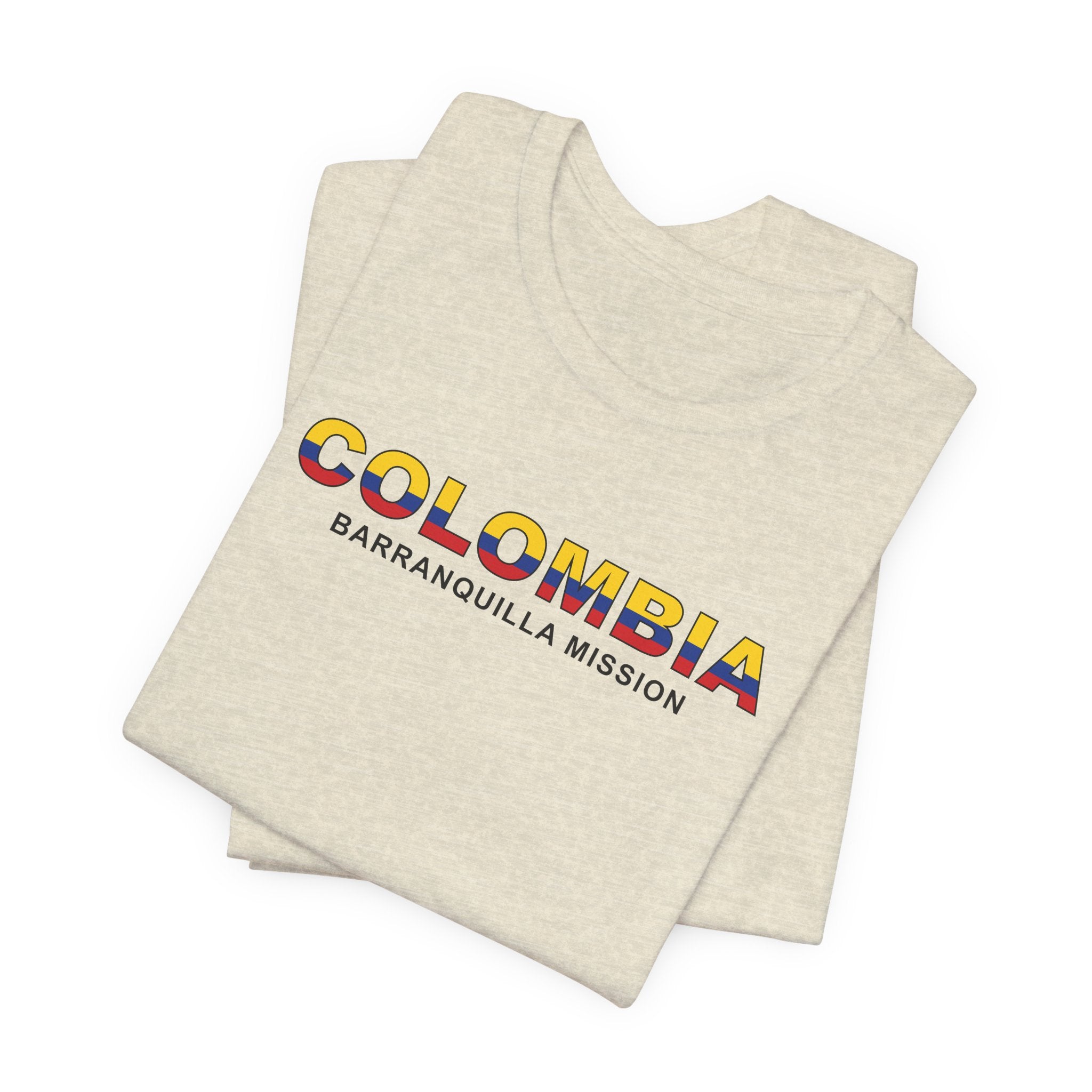 Colombia Barranquilla Mission Flag Title T-shirt - Mission Wishlist - LDS Missionary Gift Store