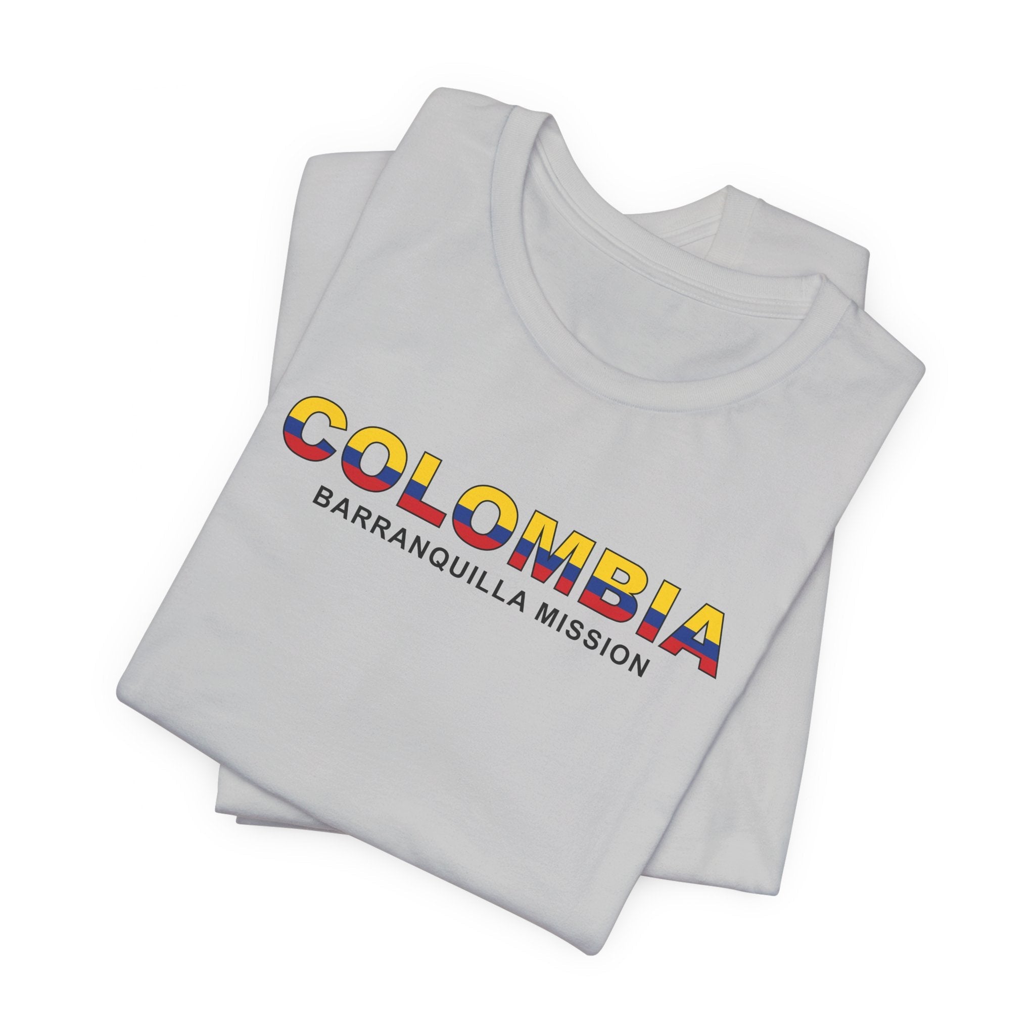 Colombia Barranquilla Mission Flag Title T-shirt - Mission Wishlist - LDS Missionary Gift Store