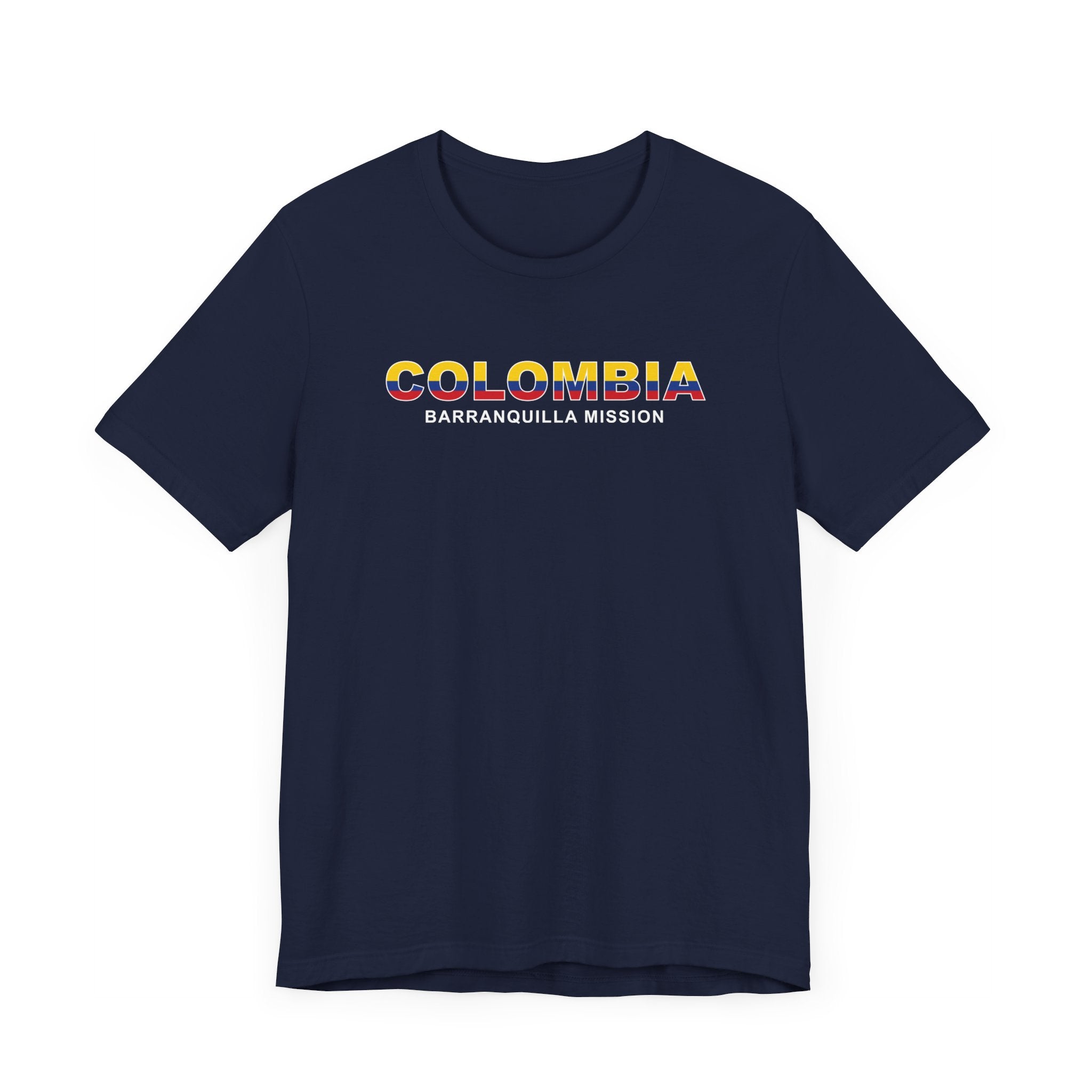 Colombia Barranquilla Mission Flag Title T-shirt - Mission Wishlist - LDS Missionary Gift Store