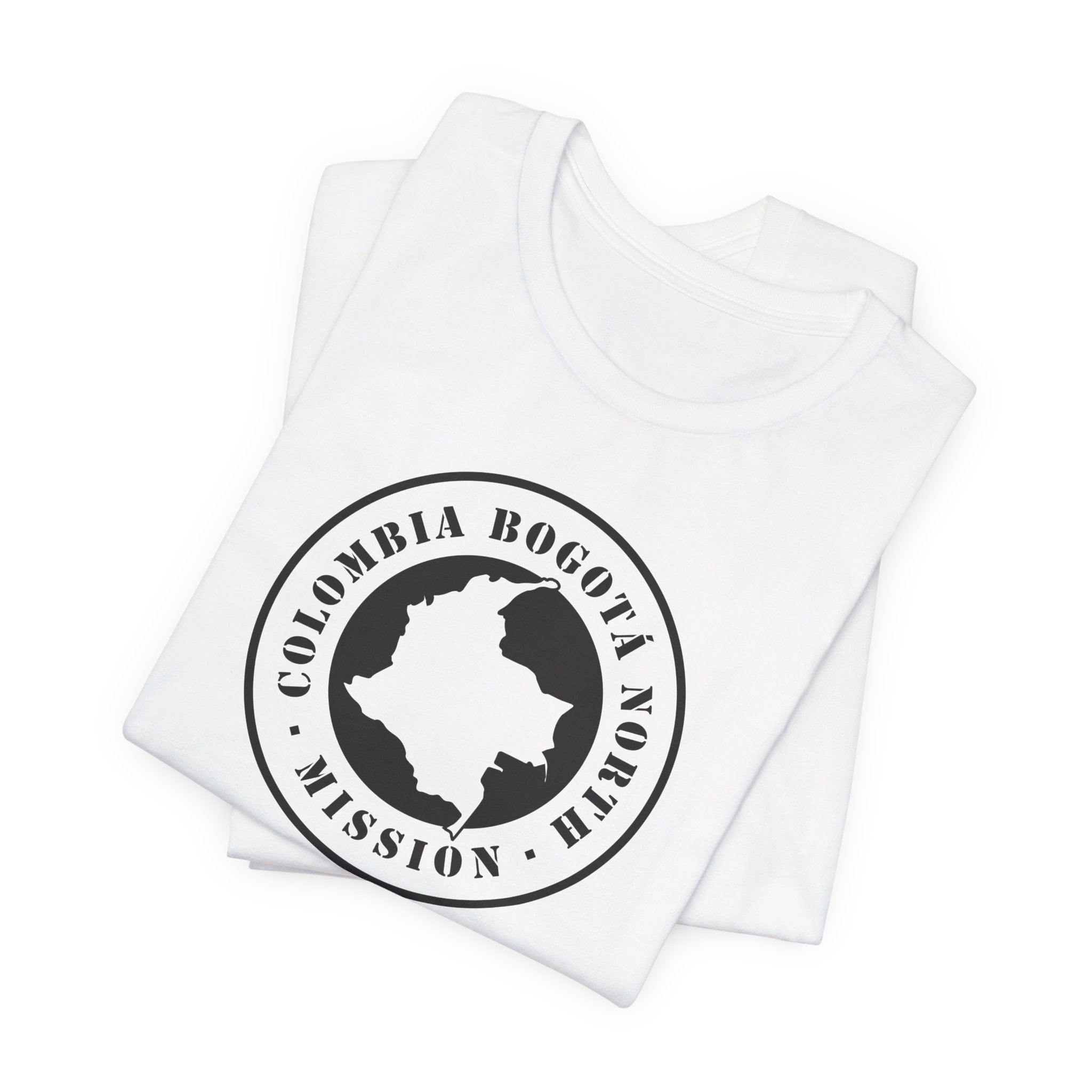 Colombia Bogota North Mission Circular Monochrome Logo T-Shirt - Mission Wishlist - LDS Missionary Gift Store