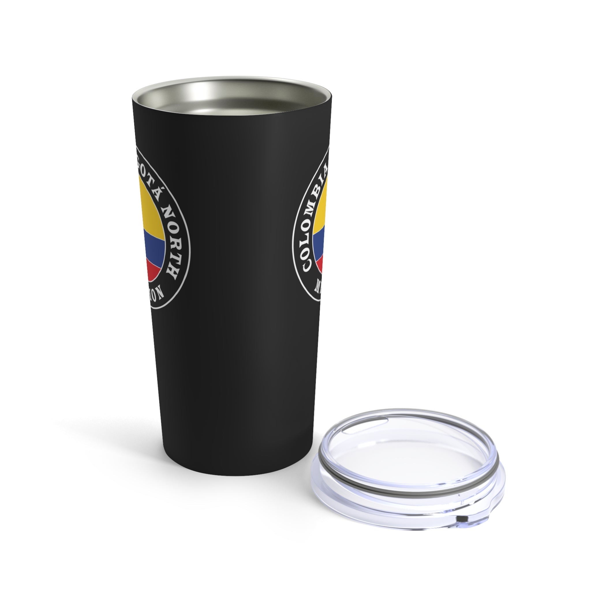 Colombia Bogota North Mission Flag Logo Tumbler 20oz Black - Latter-Day Saint LDS Missionary Gift - Book of Mormon