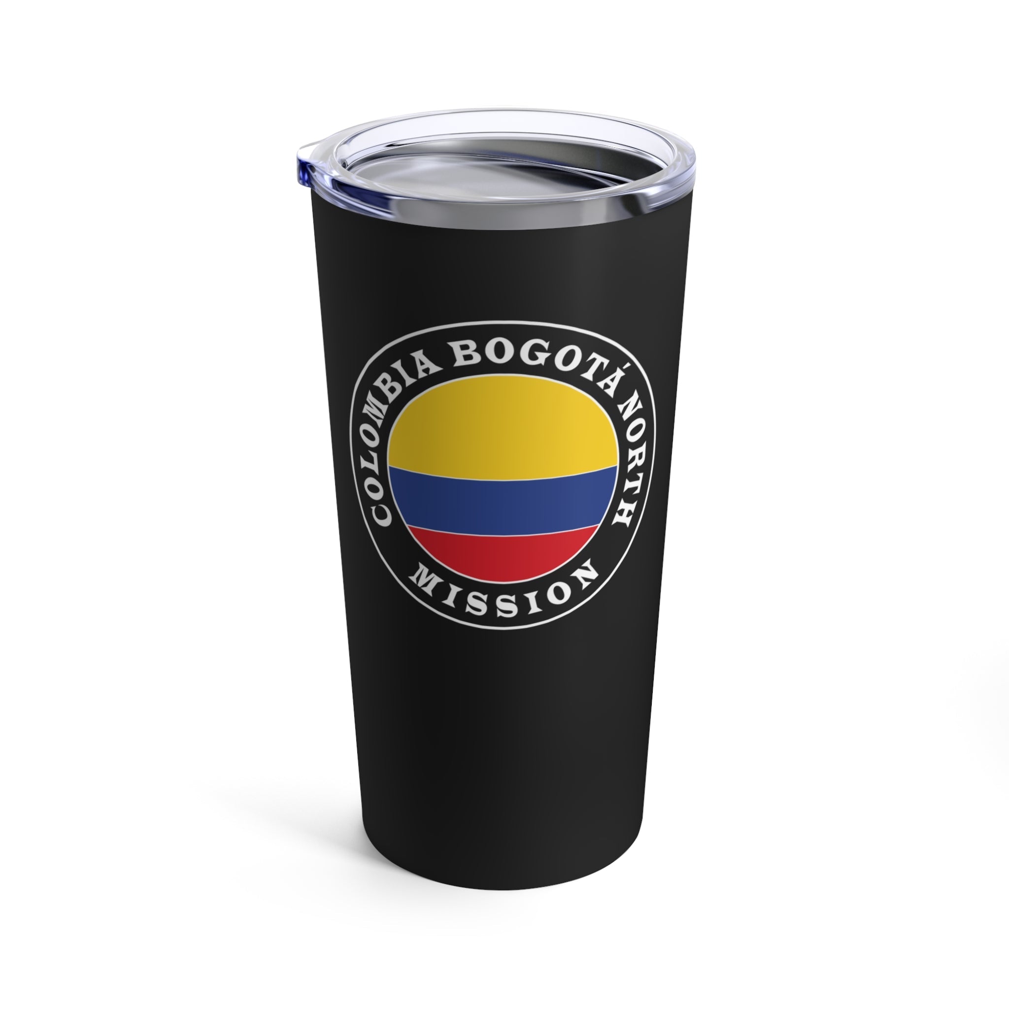Colombia Bogota North Mission Flag Logo Tumbler 20oz Black - Latter-Day Saint LDS Missionary Gift - Book of Mormon