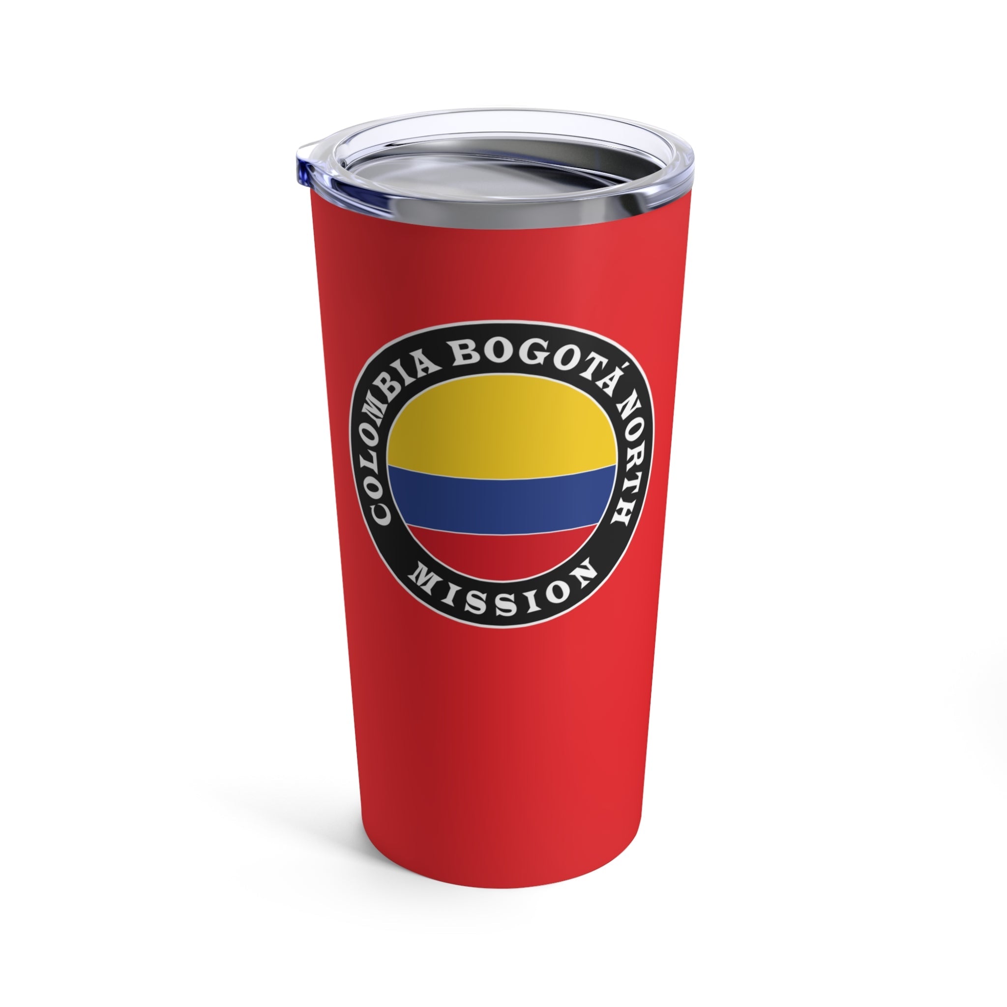 Colombia Bogota North Mission Flag Logo Tumbler 20oz Red - Latter-Day Saint LDS Missionary Gift - Book of Mormon