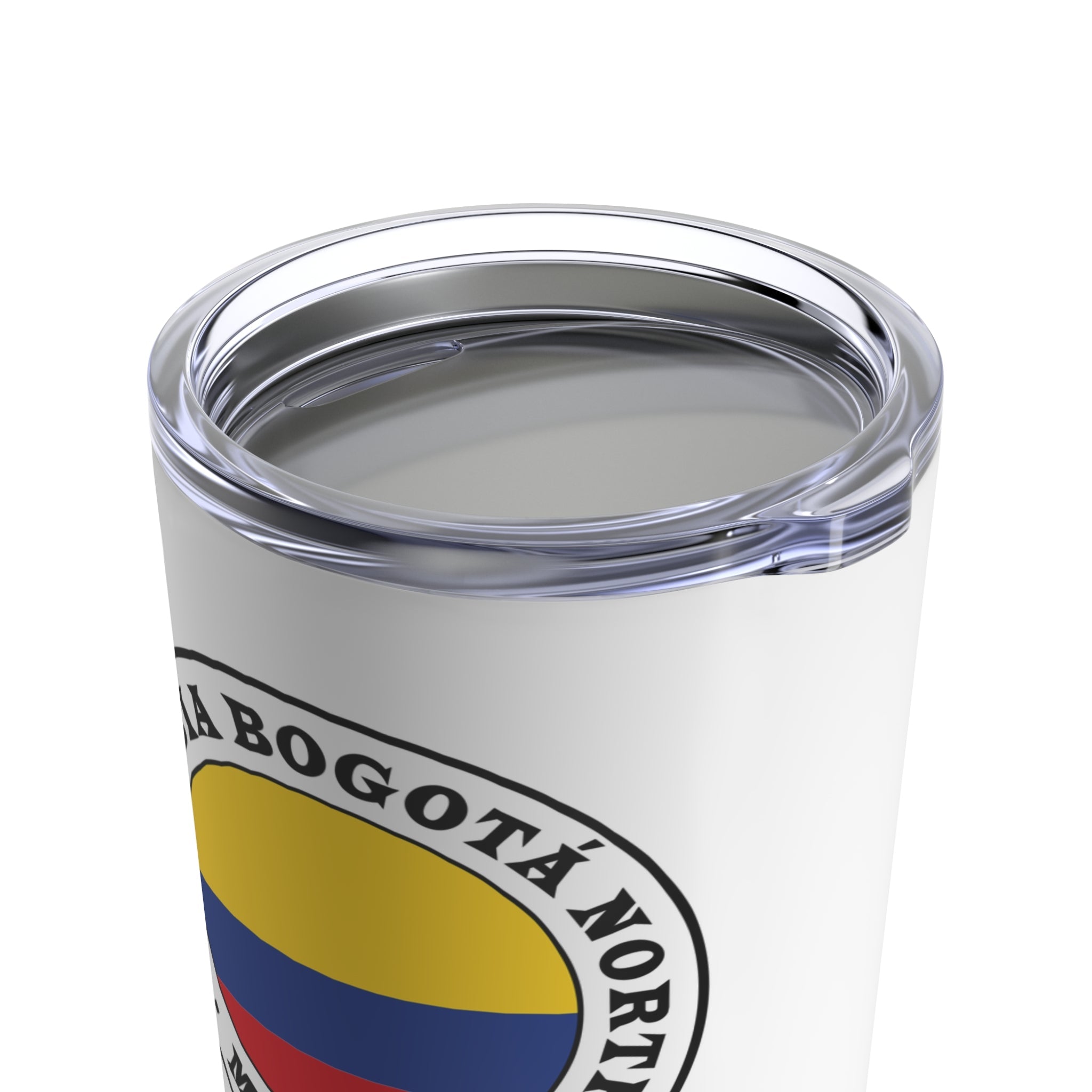 Colombia Bogota North Mission Flag Logo Tumbler 20oz White - Latter-Day Saint LDS Missionary Gift - Book of Mormon