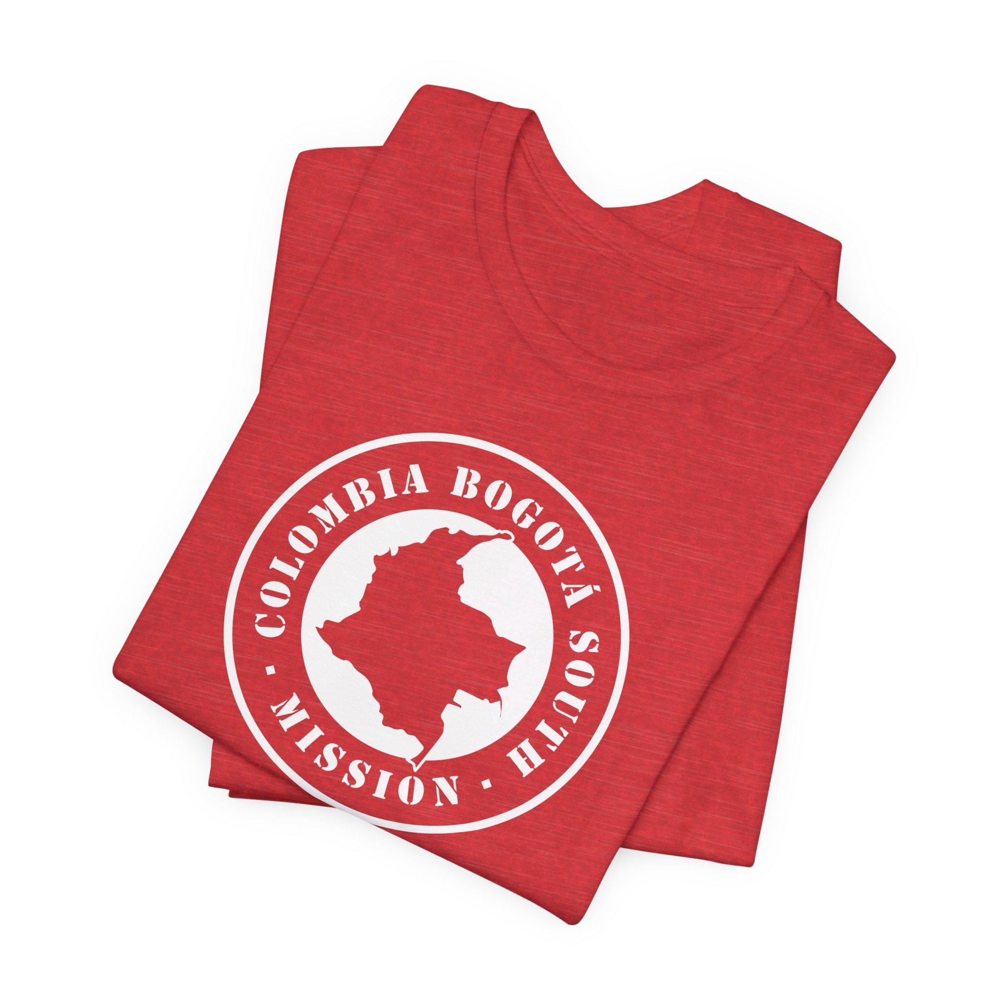 Colombia Bogota South Mission Circular Monochrome Logo T-Shirt - Latter-Day Saint LDS Missionary Gift - Book of Mormon