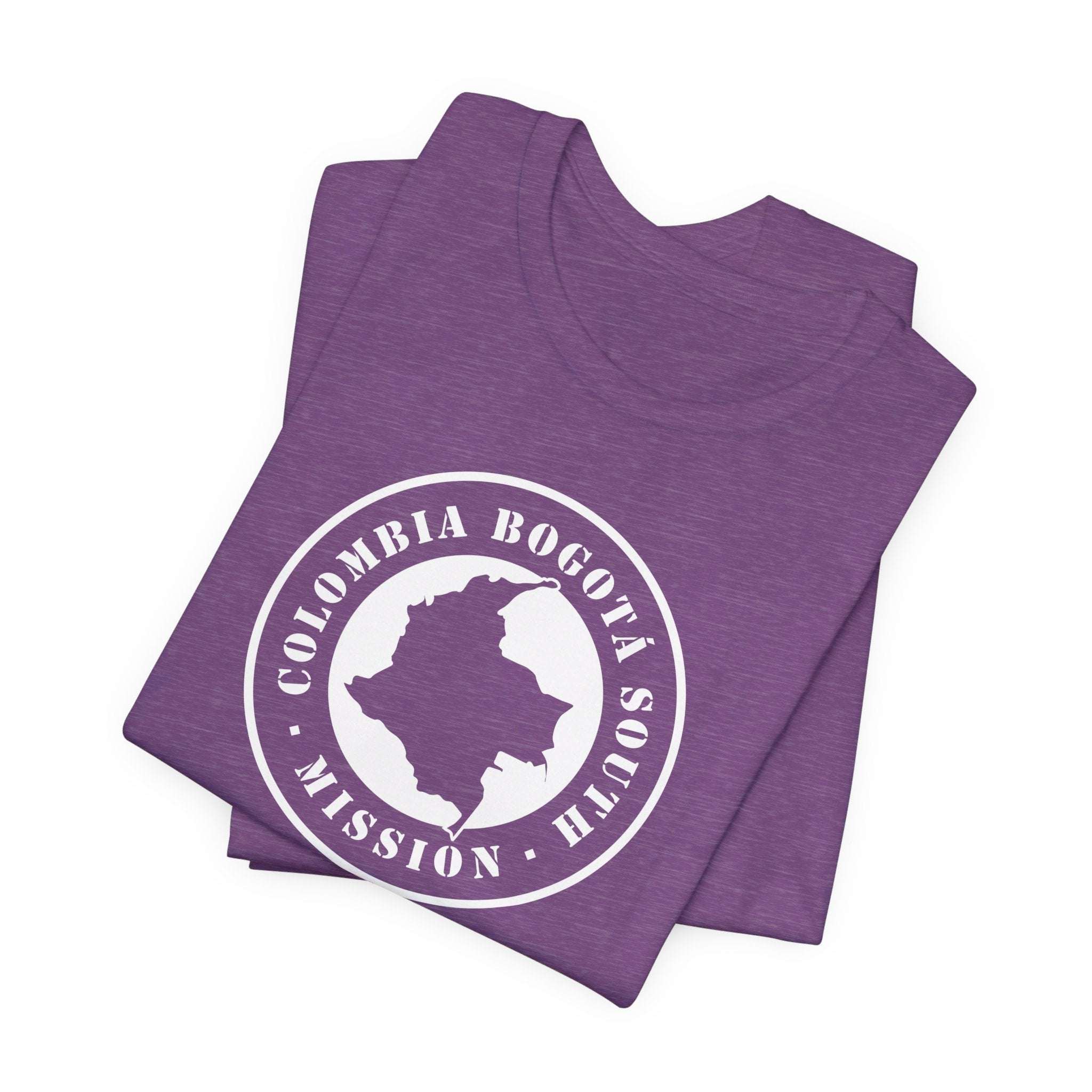 Colombia Bogota South Mission Circular Monochrome Logo T-Shirt - Latter-Day Saint LDS Missionary Gift - Book of Mormon