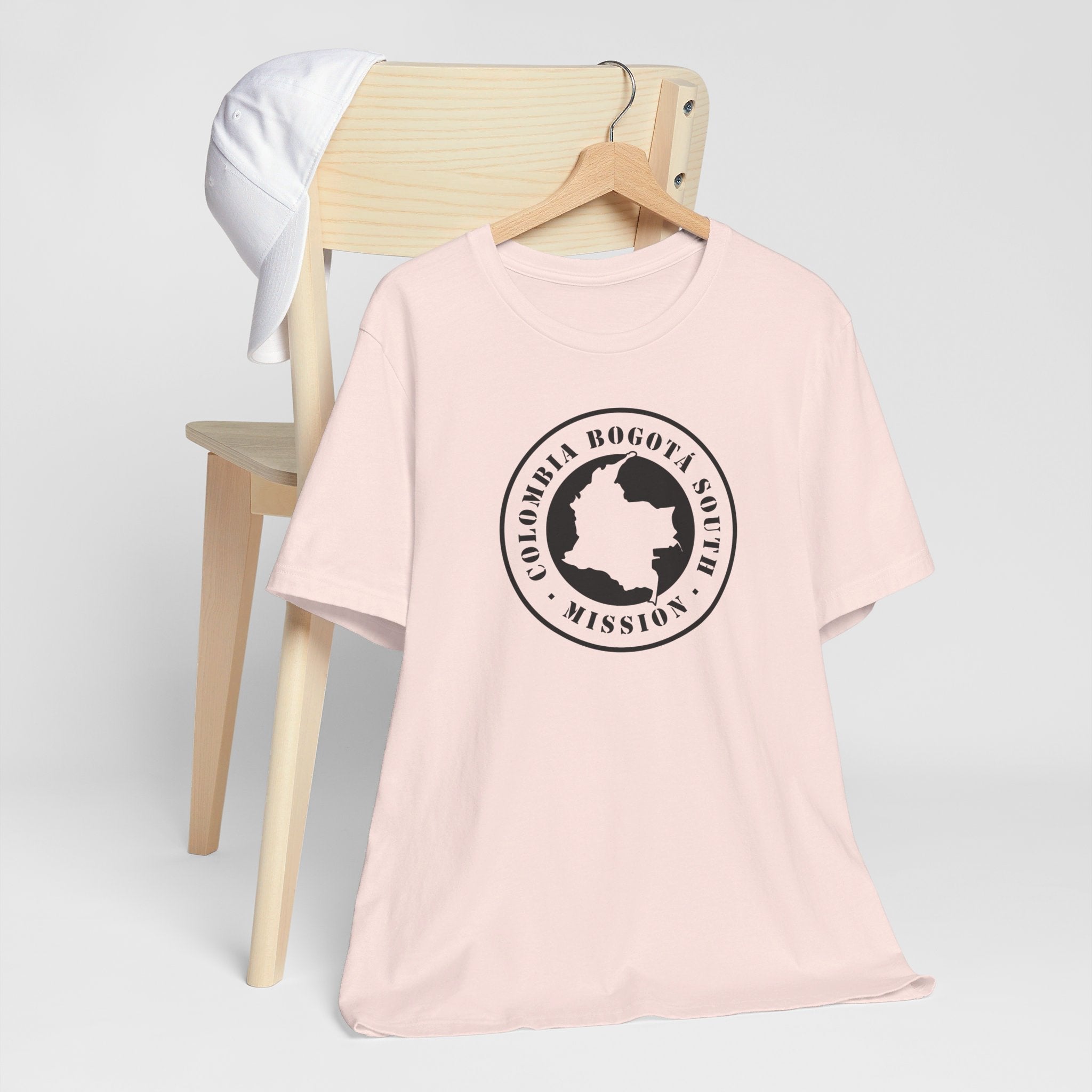 Colombia Bogota South Mission Circular Monochrome Logo T-Shirt - Latter-Day Saint LDS Missionary Gift - Book of Mormon