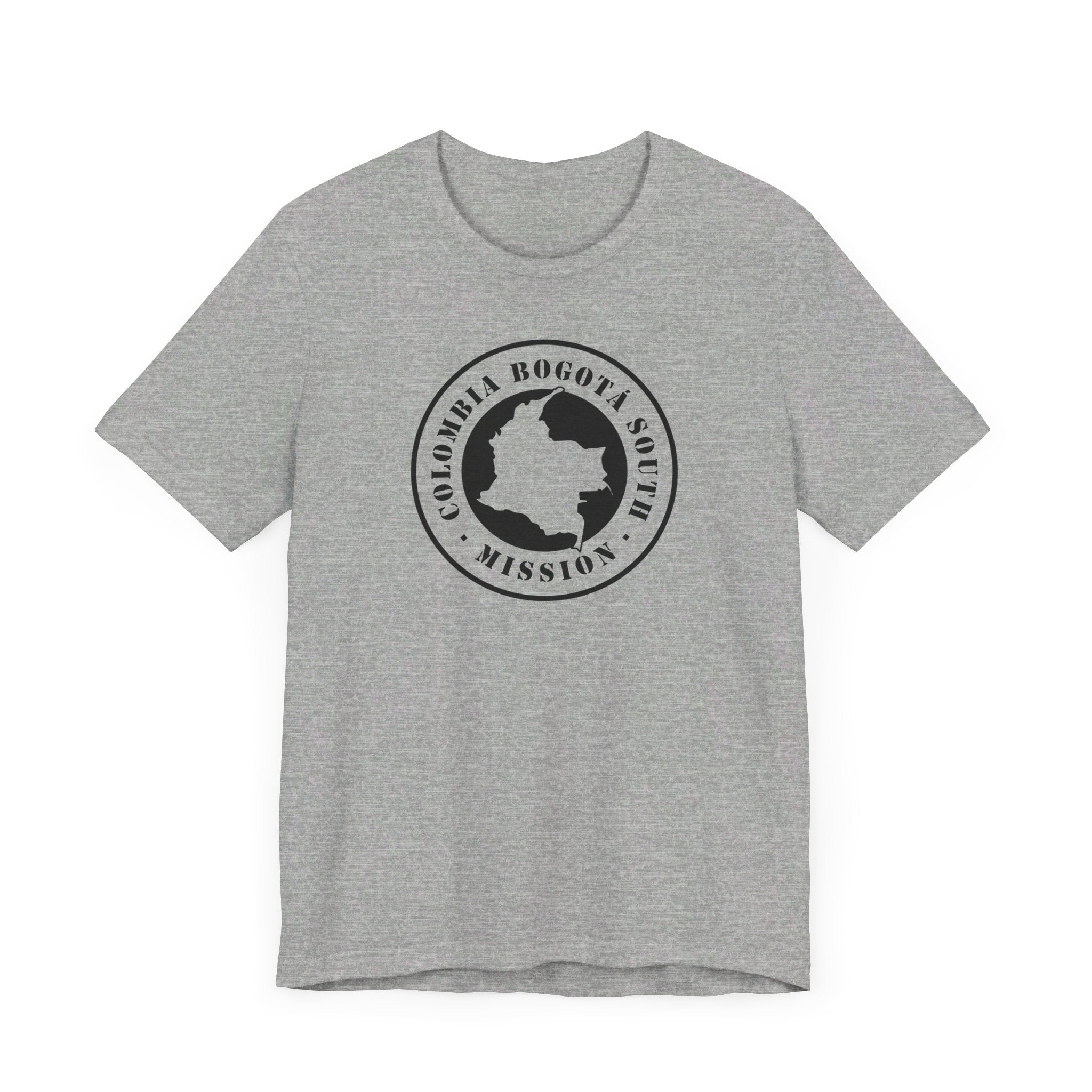 Colombia Bogota South Mission Circular Monochrome Logo T-Shirt - Latter-Day Saint LDS Missionary Gift - Book of Mormon