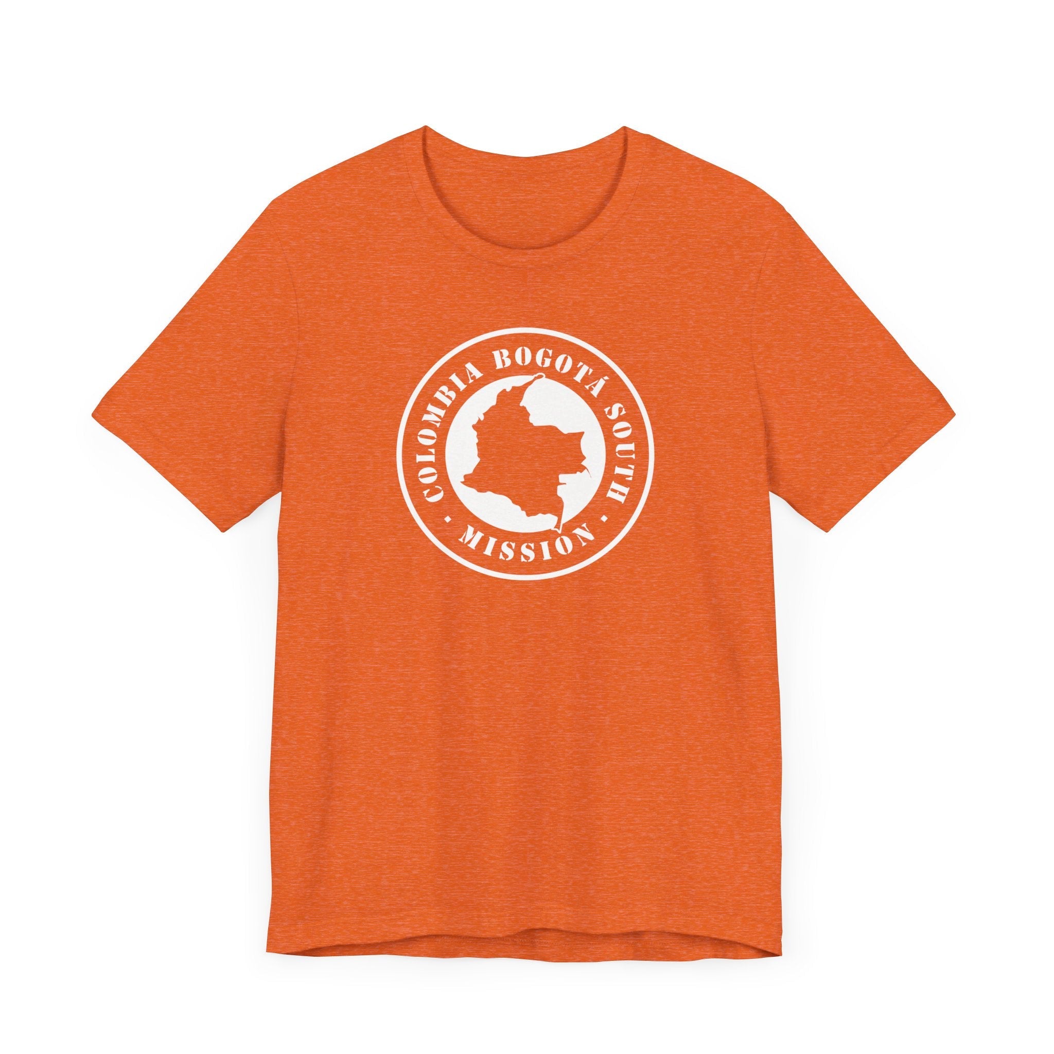 Colombia Bogota South Mission Circular Monochrome Logo T-Shirt - Latter-Day Saint LDS Missionary Gift - Book of Mormon