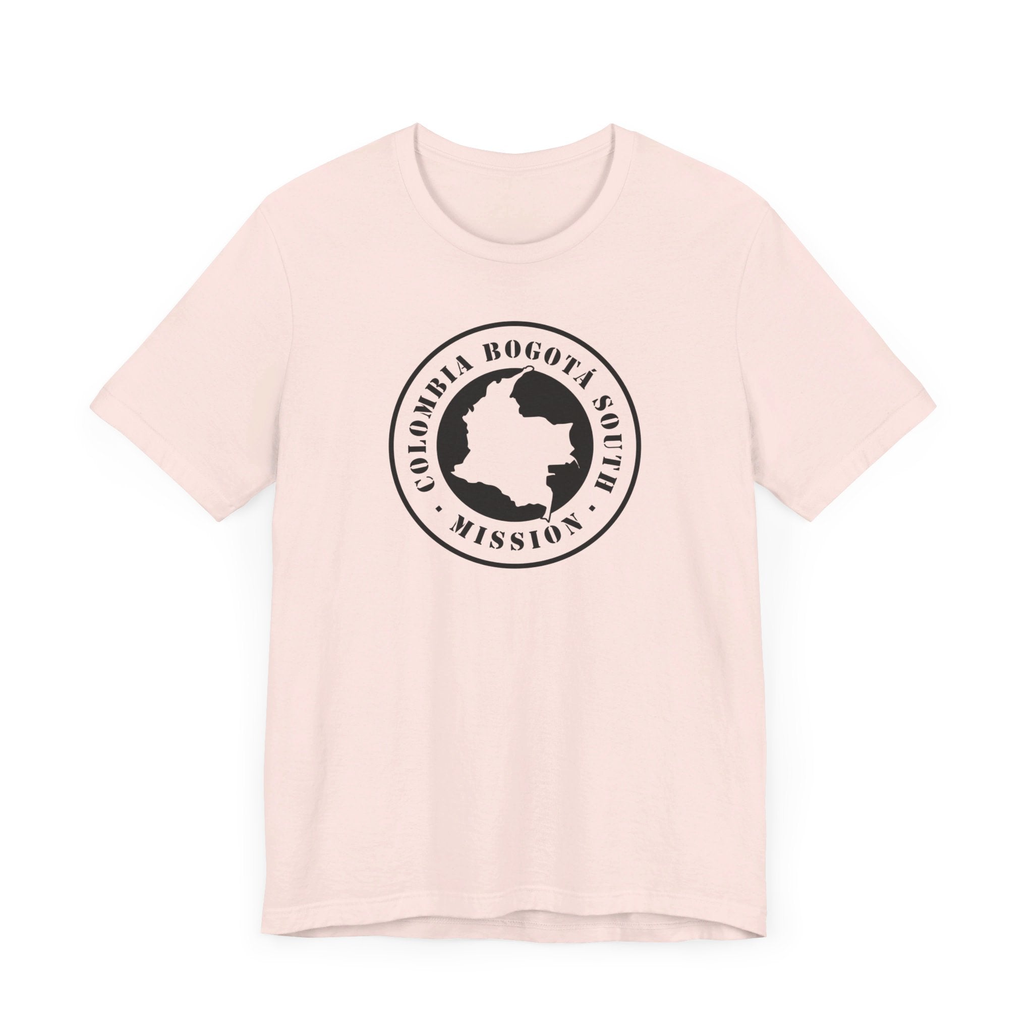Colombia Bogota South Mission Circular Monochrome Logo T-Shirt - Latter-Day Saint LDS Missionary Gift - Book of Mormon