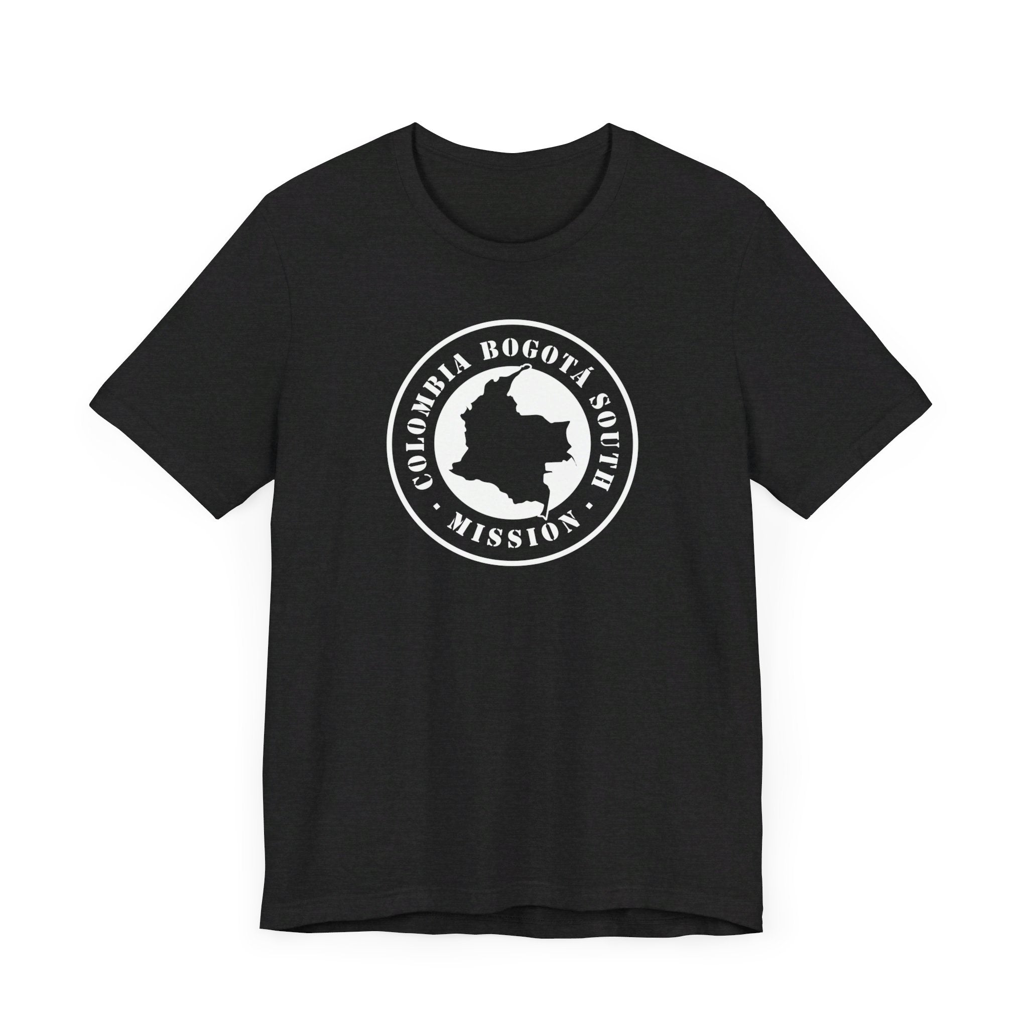 Colombia Bogota South Mission Circular Monochrome Logo T-Shirt - Latter-Day Saint LDS Missionary Gift - Book of Mormon