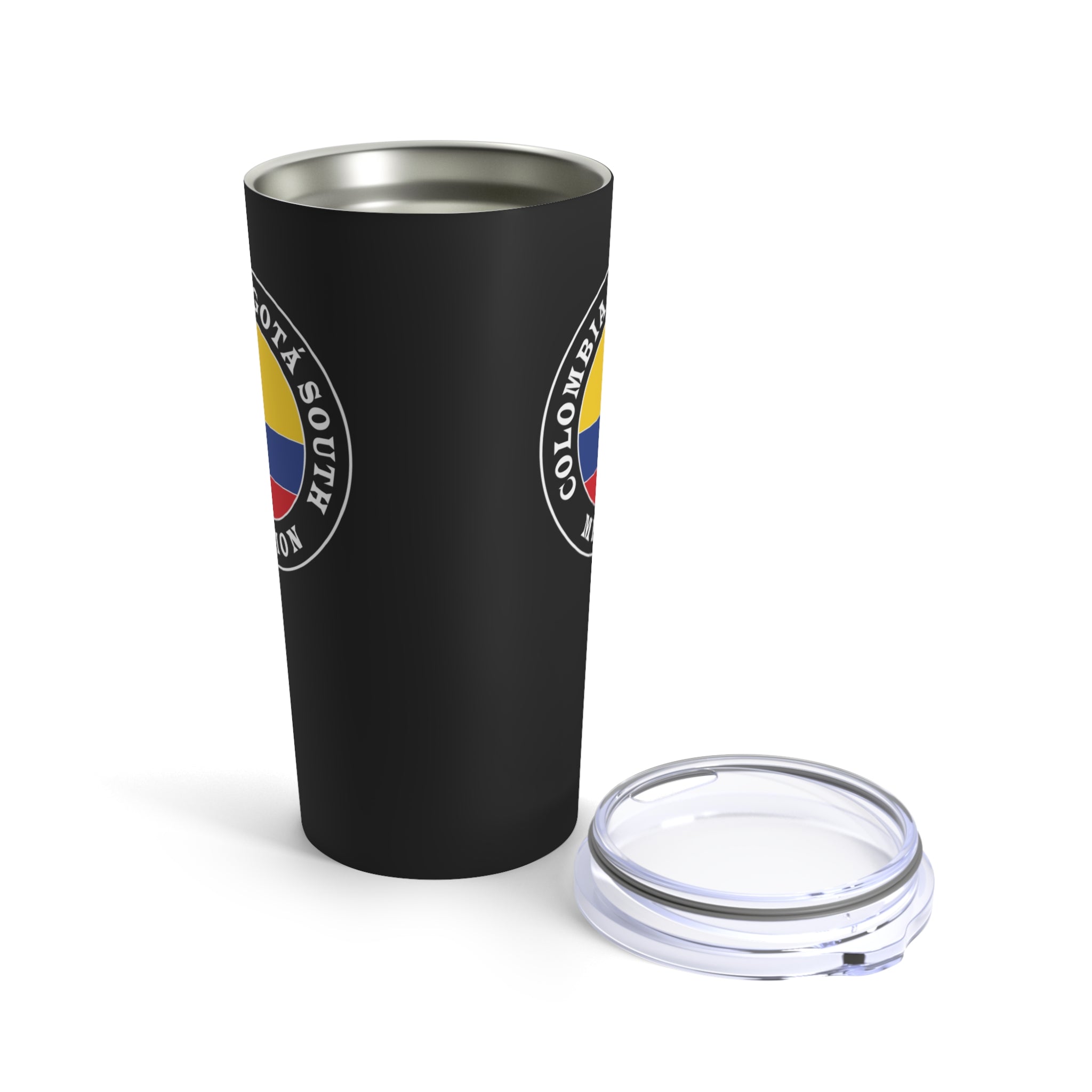 Colombia Bogota South Mission Flag Logo Tumbler 20oz Black - Latter-Day Saint LDS Missionary Gift - Book of Mormon