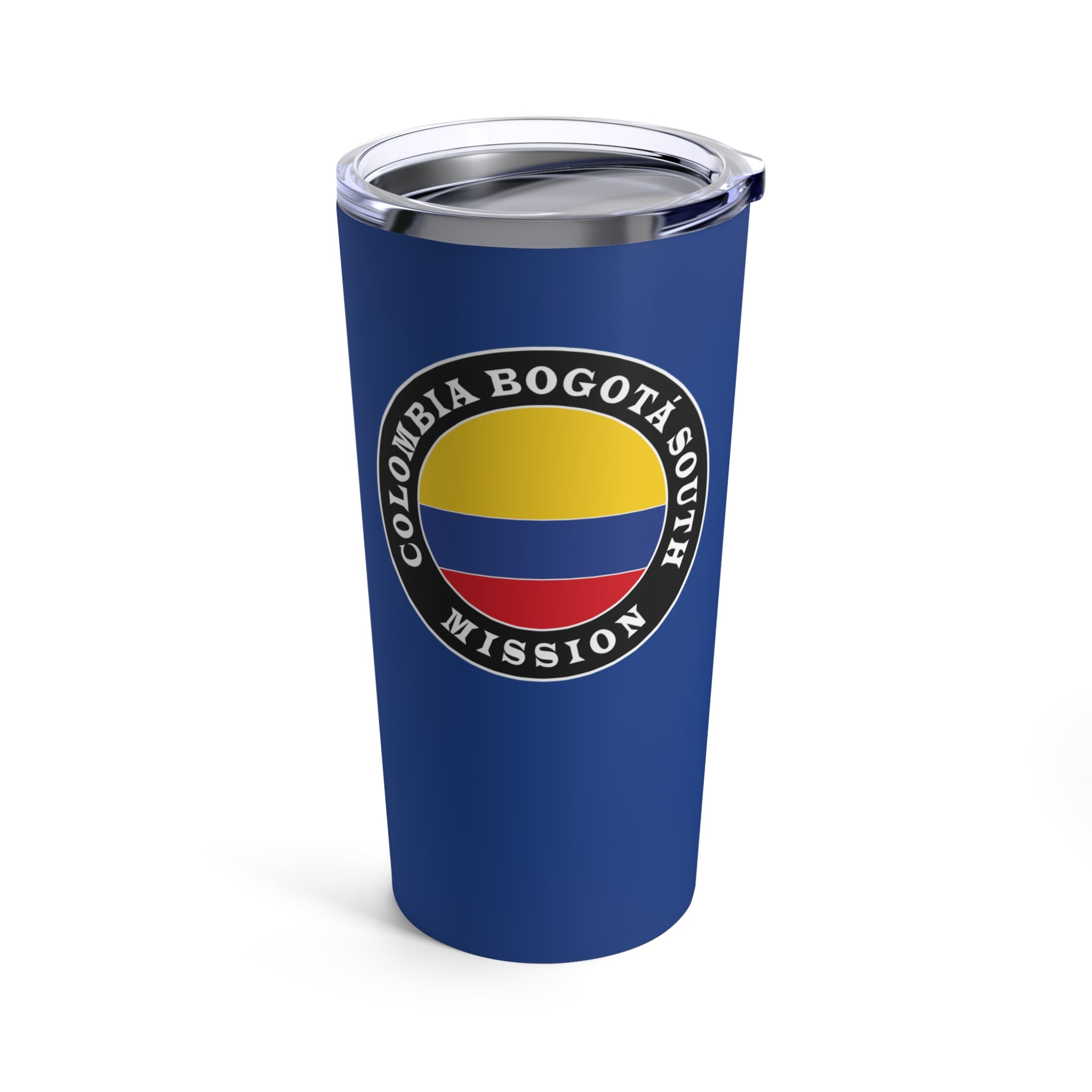Colombia Bogota South Mission Flag Logo Tumbler 20oz Blue - Latter-Day Saint LDS Missionary Gift - Book of Mormon