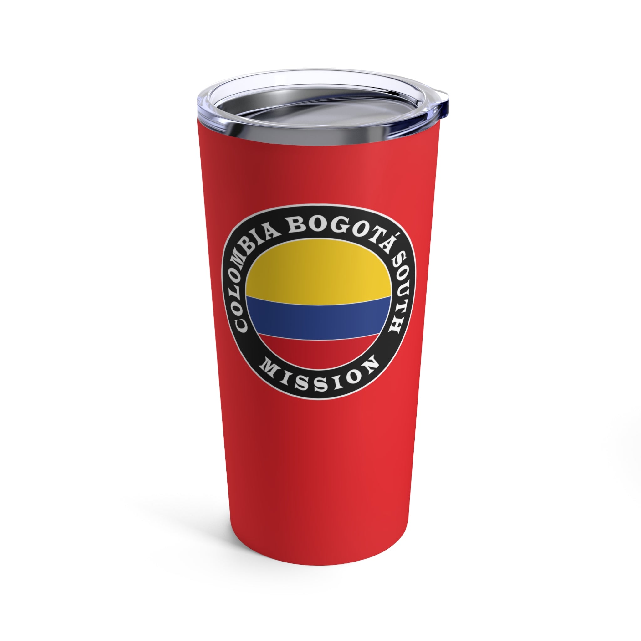 Colombia Bogota South Mission Flag Logo Tumbler 20oz Red - Latter-Day Saint LDS Missionary Gift - Book of Mormon