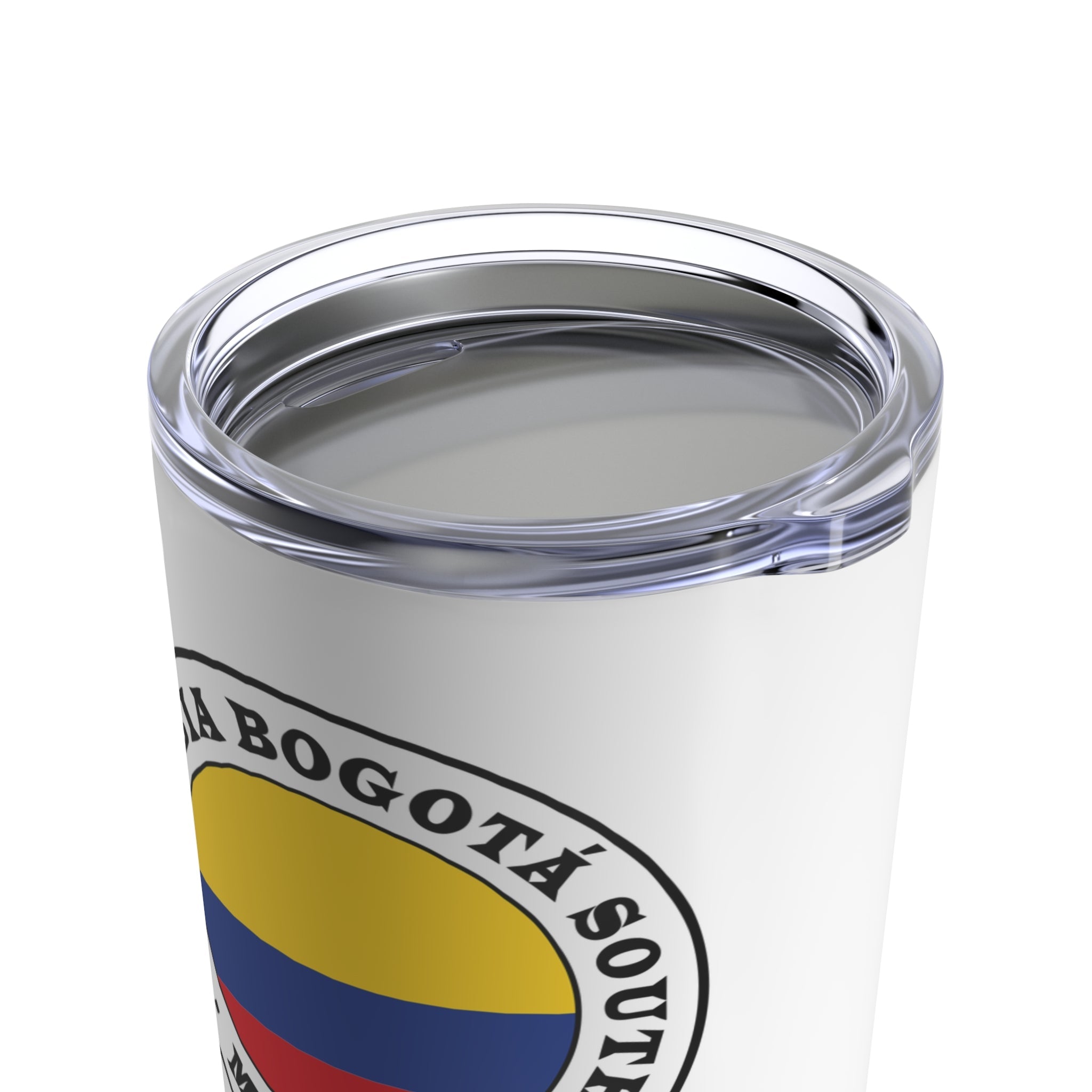 Colombia Bogota South Mission Flag Logo Tumbler 20oz White - Latter-Day Saint LDS Missionary Gift - Book of Mormon