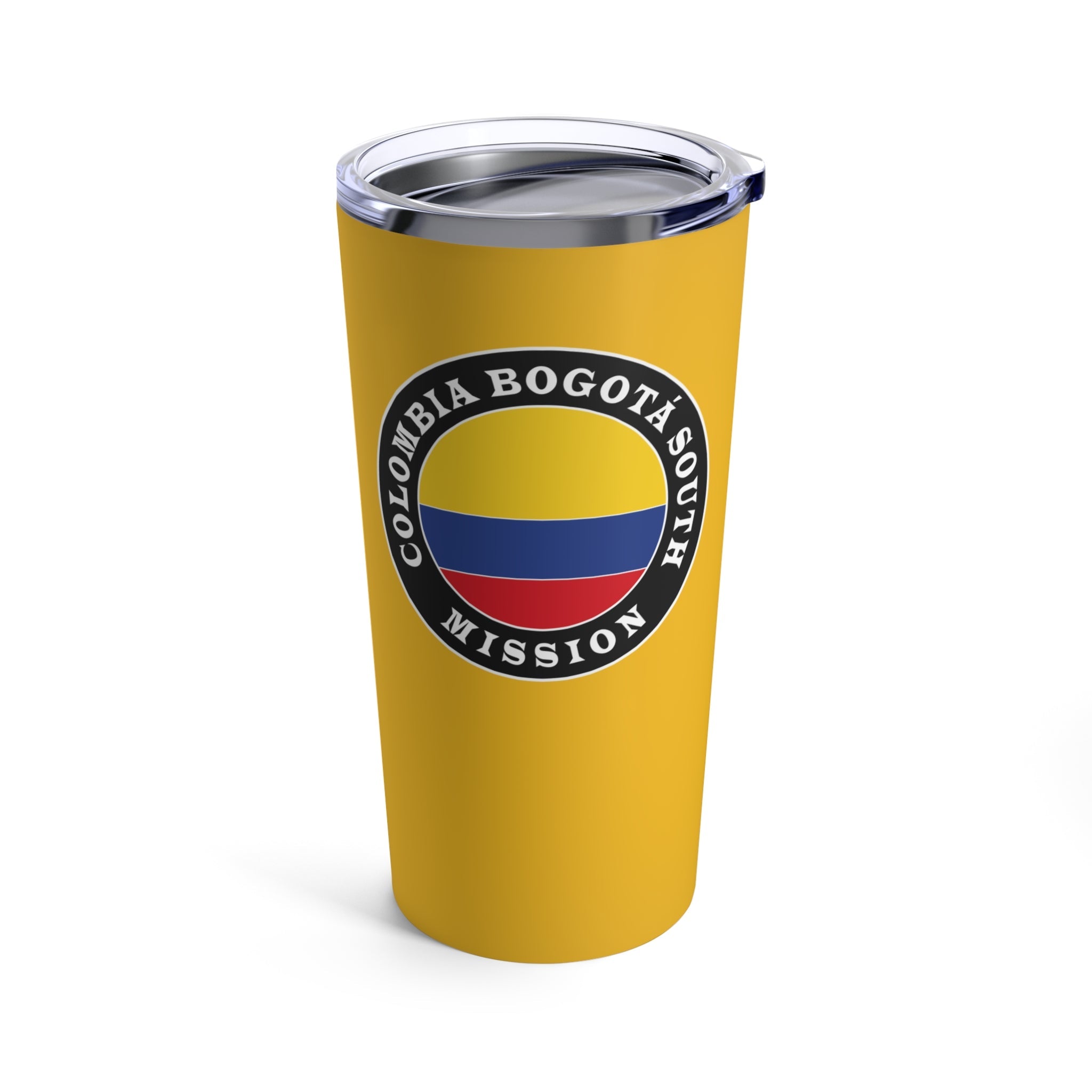 Colombia Bogota South Mission Flag Logo Tumbler 20oz Yellow - Latter-Day Saint LDS Missionary Gift - Book of Mormon