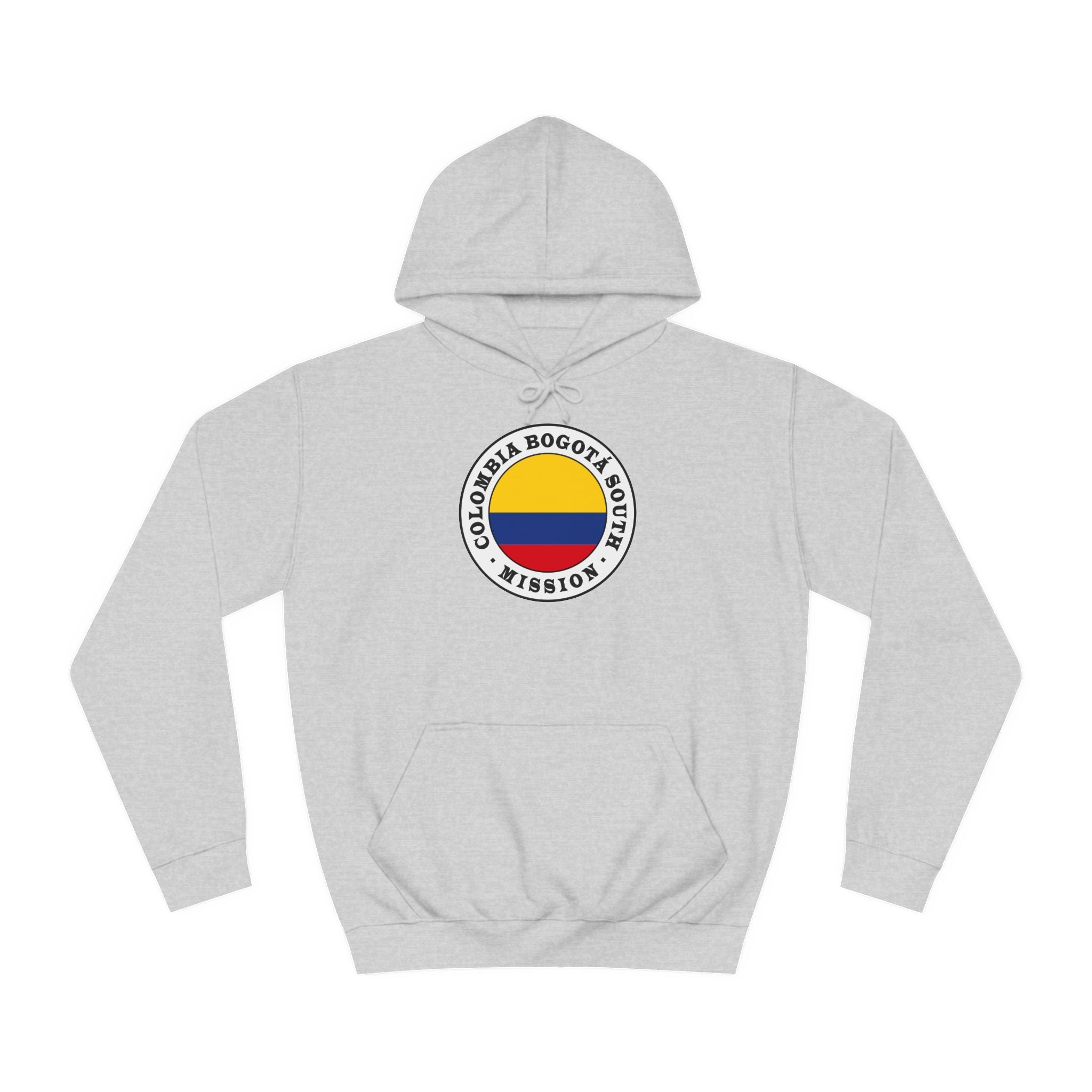 Colombia Bogota South Mission Flag Logo (White Border) College Hoodie - Mission Wishlist - LDS Missionary Gift Store