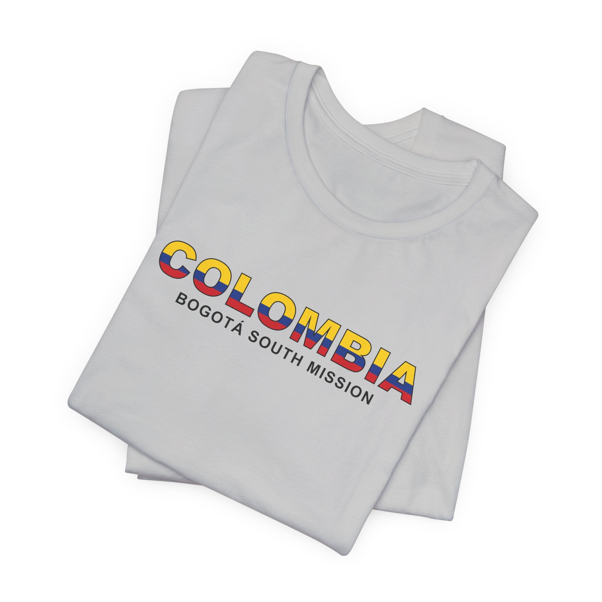 Colombia Bogota South Mission Flag Title T-shirt - Mission Wishlist - LDS Missionary Gift Store