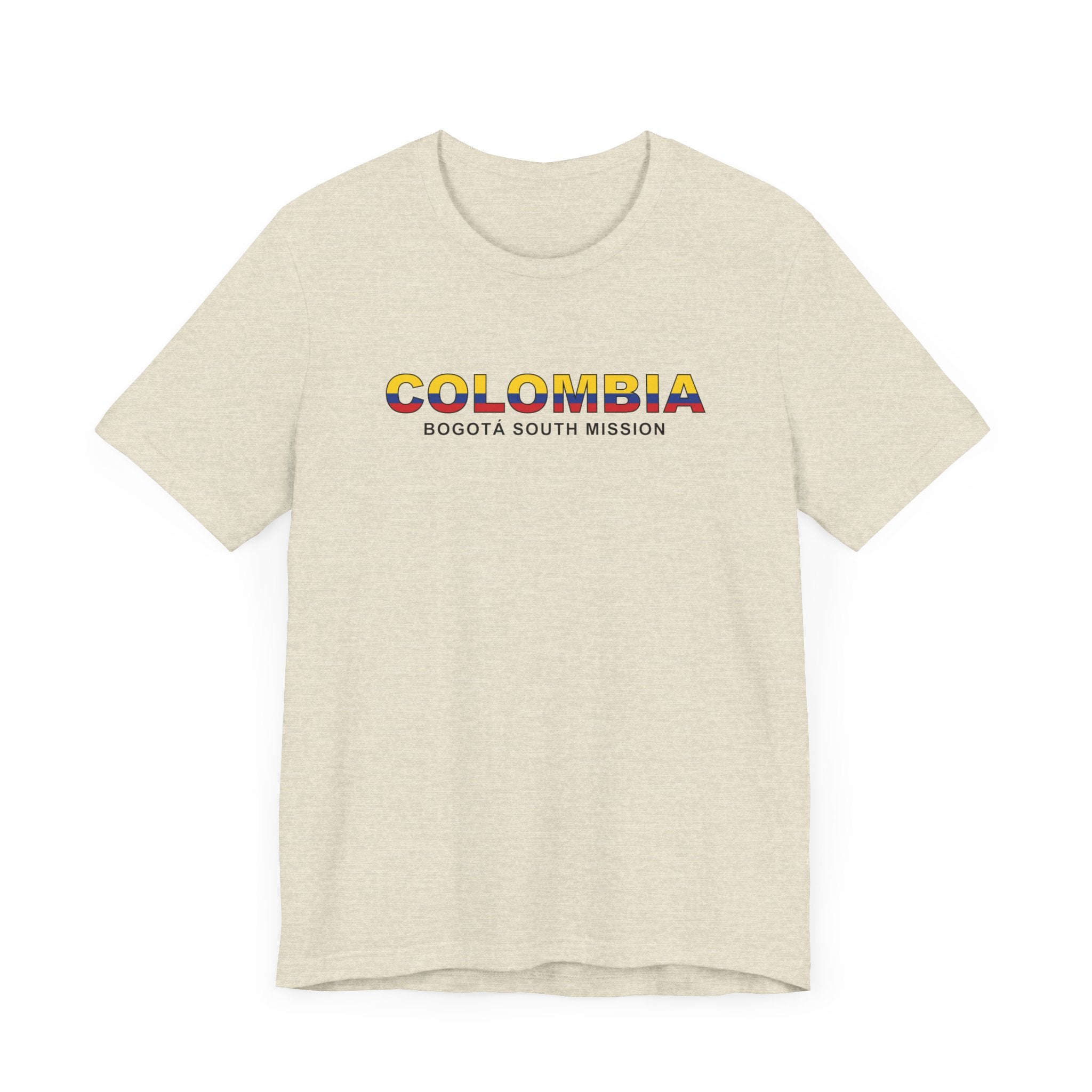 Colombia Bogota South Mission Flag Title T-shirt - Mission Wishlist - LDS Missionary Gift Store