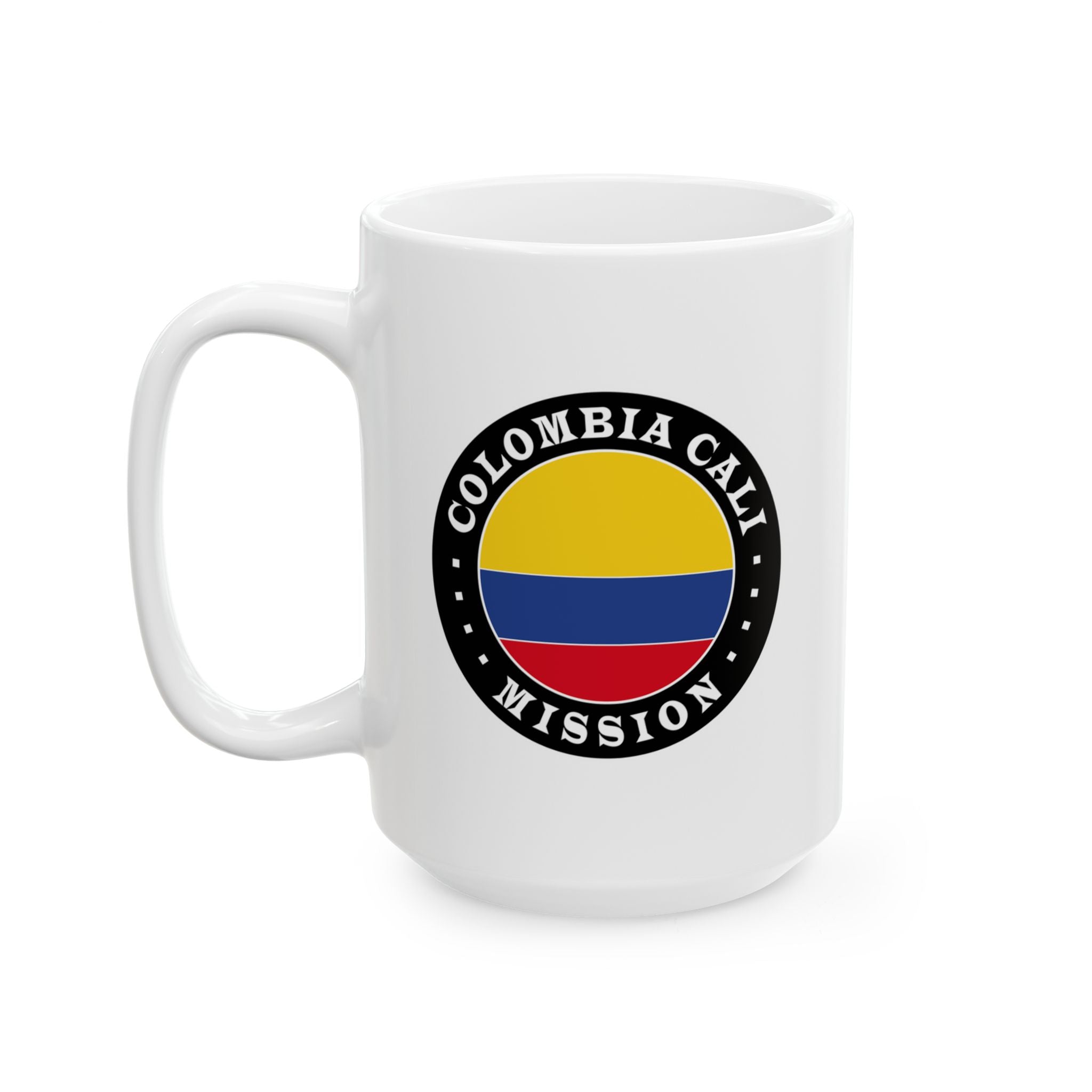 Colombia Cali Mission Circular Flag White Ceramic Mug - Latter-Day Saint LDS Missionary Gift - Book of Mormon