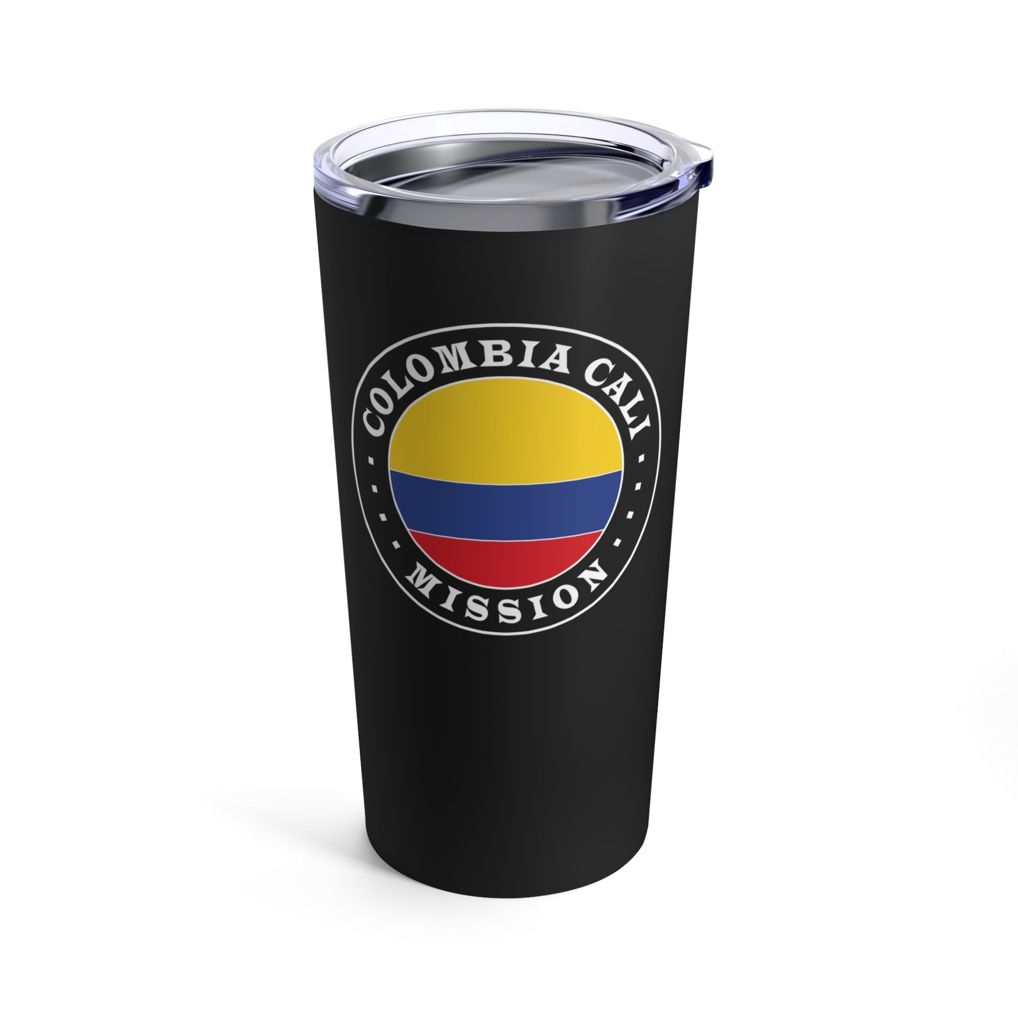 Colombia Cali Mission Flag Logo Tumbler 20oz Black - Latter-Day Saint LDS Missionary Gift - Book of Mormon