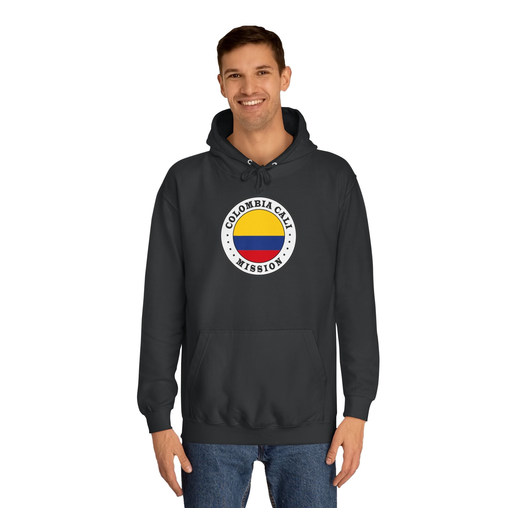 Colombia Cali Mission Flag Logo (White Border) College Hoodie - Mission Wishlist - LDS Missionary Gift Store