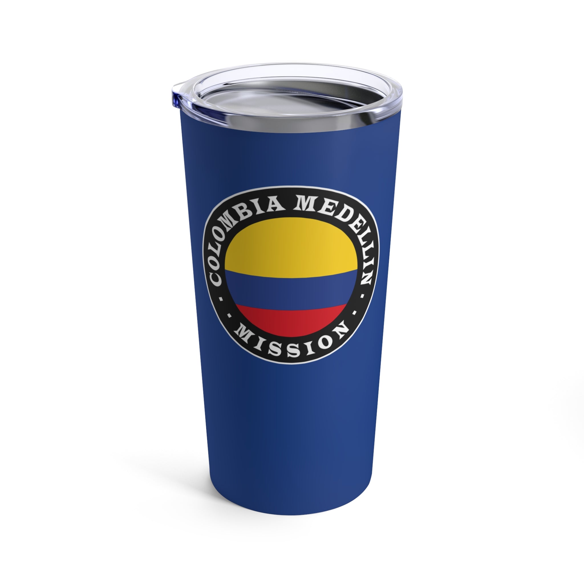Colombia Medellin Mission Flag Logo Tumbler 20oz Blue - Latter-Day Saint LDS Missionary Gift - Book of Mormon