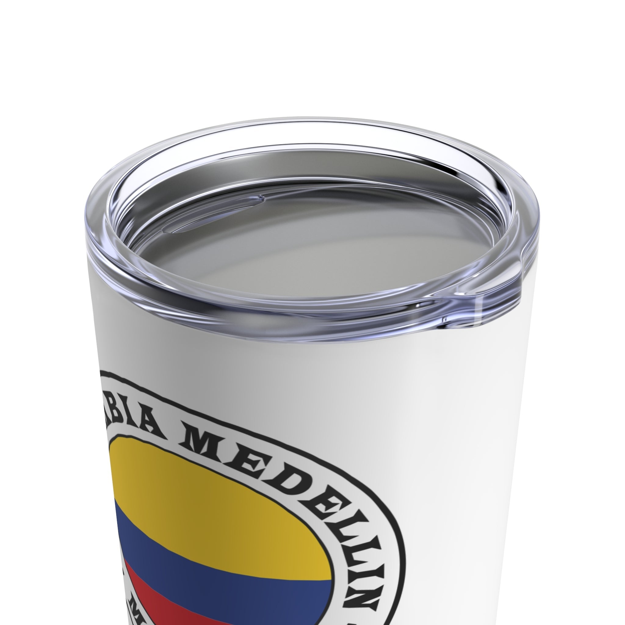 Colombia Medellin Mission Flag Logo Tumbler 20oz White - Latter-Day Saint LDS Missionary Gift - Book of Mormon
