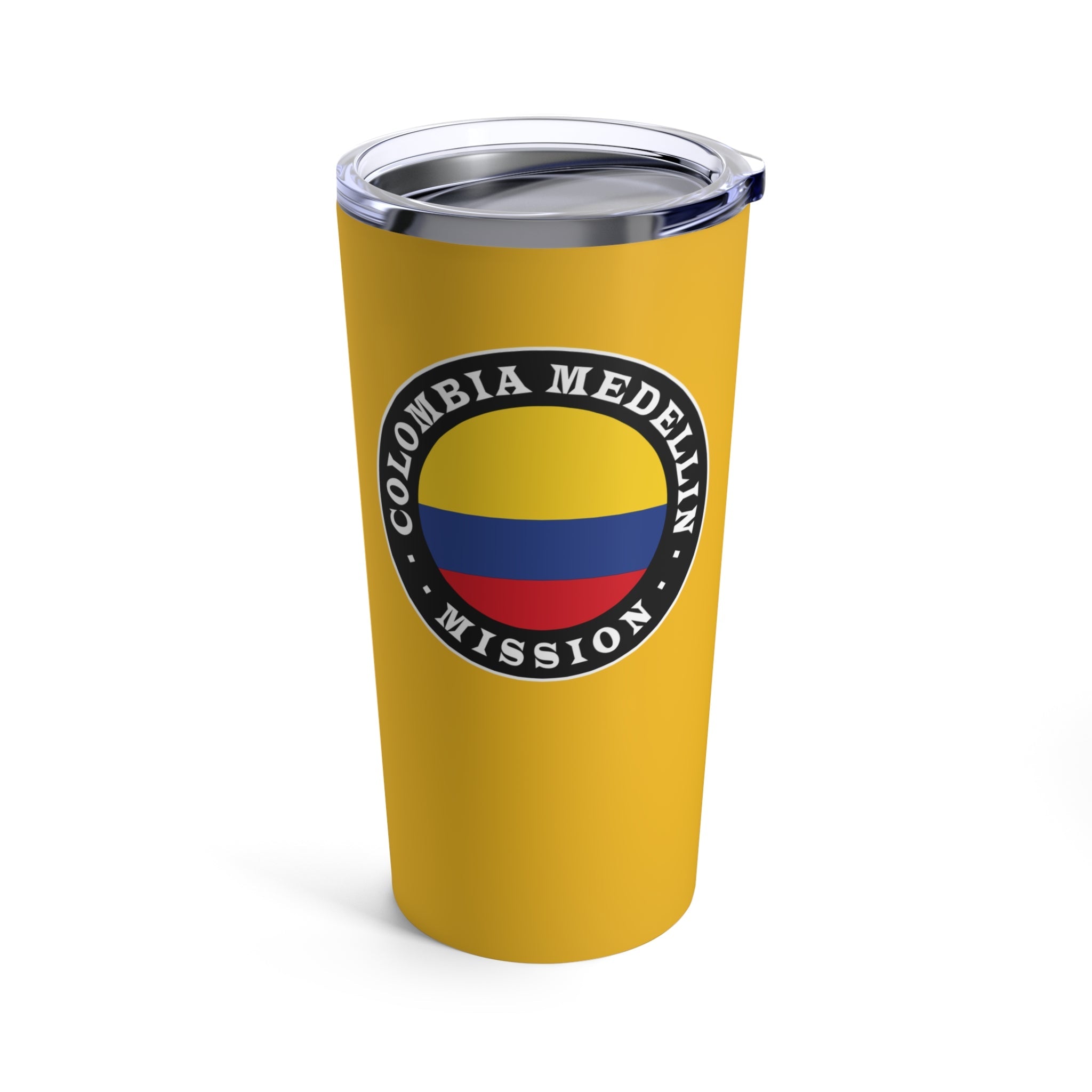 Colombia Medellin Mission Flag Logo Tumbler 20oz Yellow - Latter-Day Saint LDS Missionary Gift - Book of Mormon