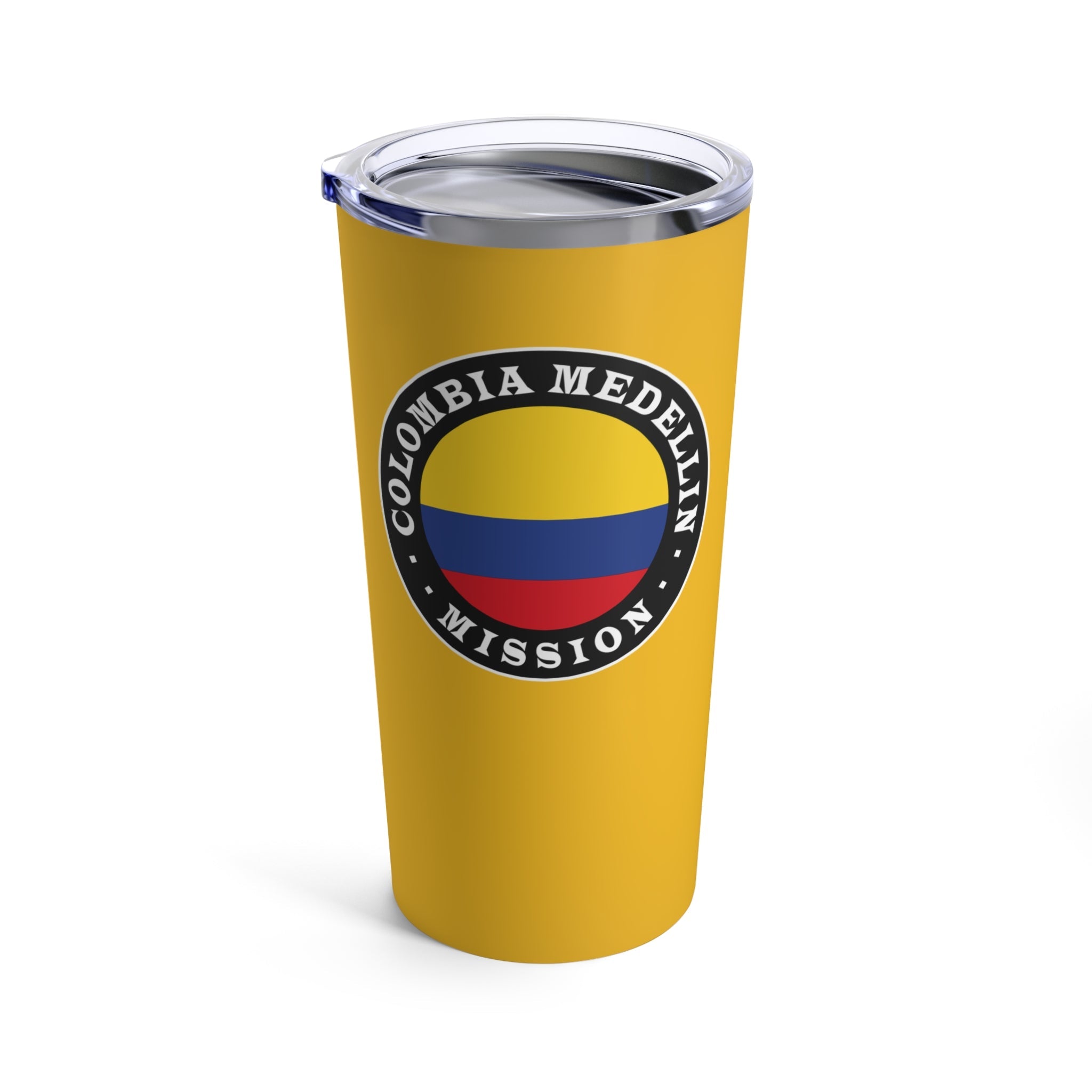 Colombia Medellin Mission Flag Logo Tumbler 20oz Yellow - Latter-Day Saint LDS Missionary Gift - Book of Mormon