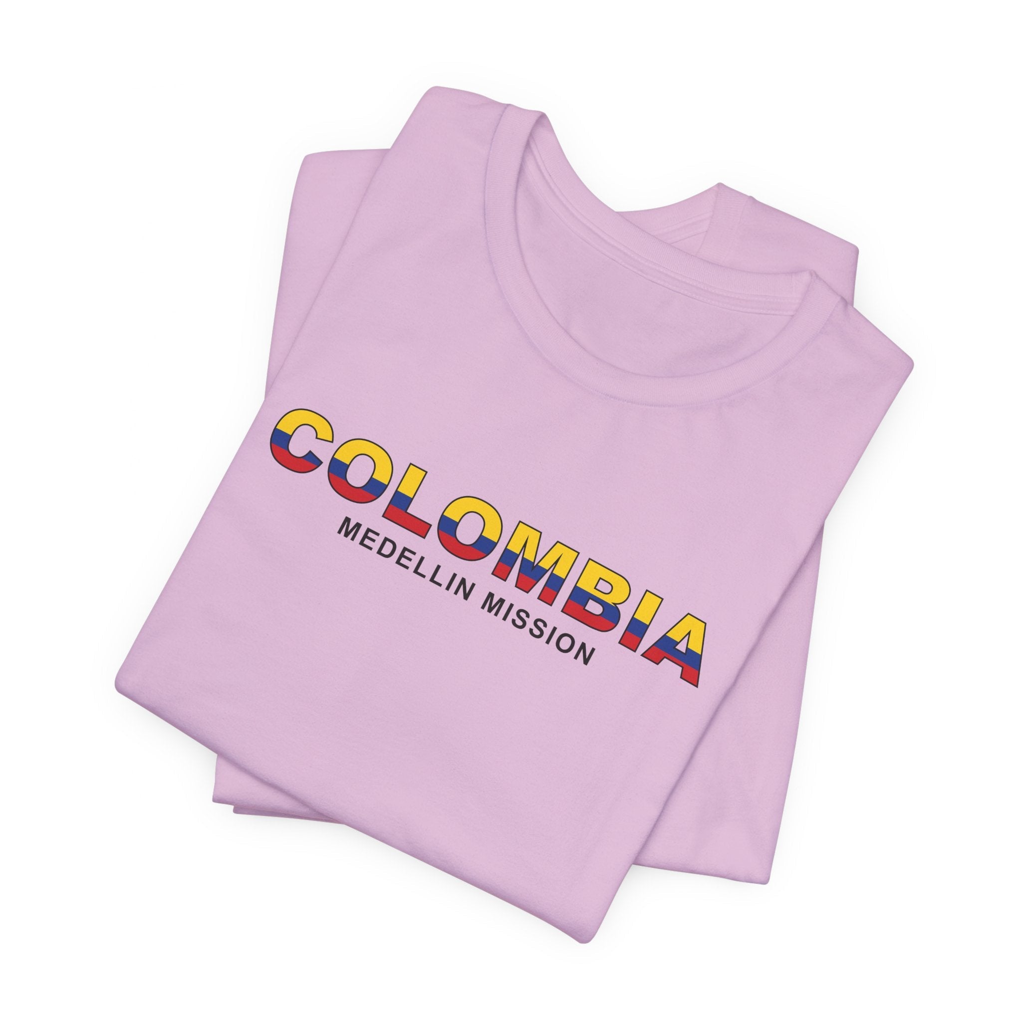 Colombia Medellin Mission Flag Title T-shirt - Mission Wishlist - LDS Missionary Gift Store
