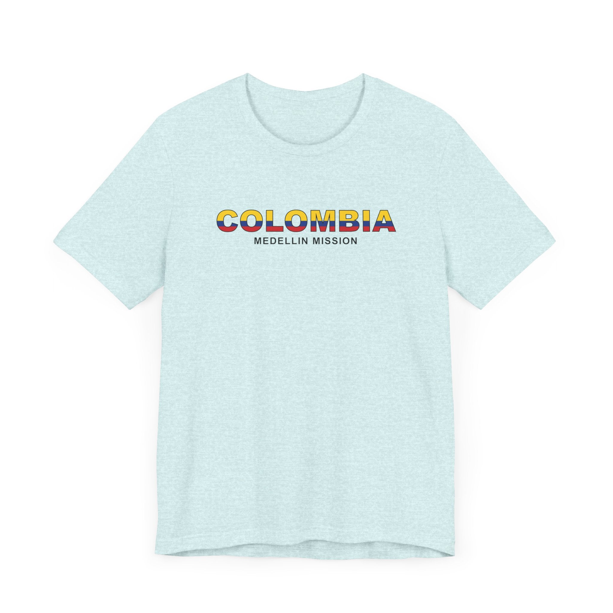 Colombia Medellin Mission Flag Title T-shirt - Mission Wishlist - LDS Missionary Gift Store
