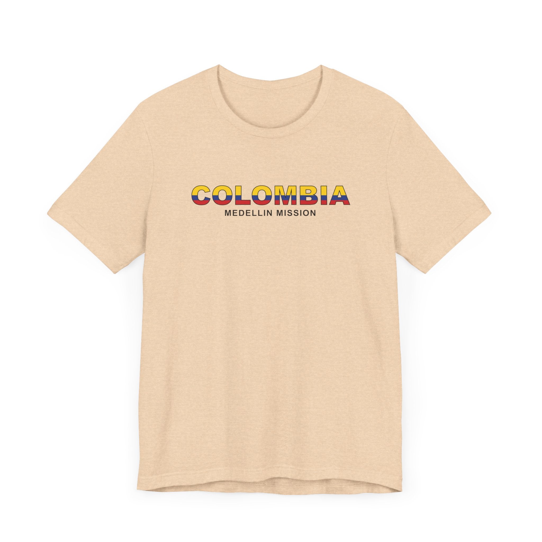 Colombia Medellin Mission Flag Title T-shirt - Mission Wishlist - LDS Missionary Gift Store