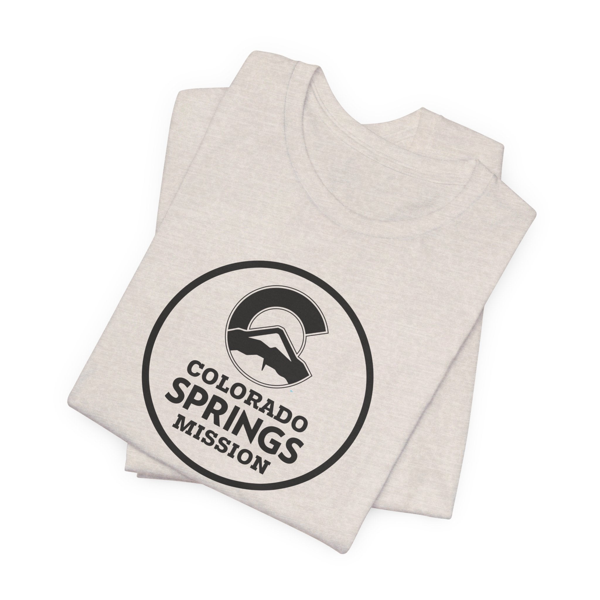 Colorado Colorado Springs Mission Circular Monochrome Logo T-Shirt - Latter-Day Saint LDS Missionary Gift - Book of Mormon