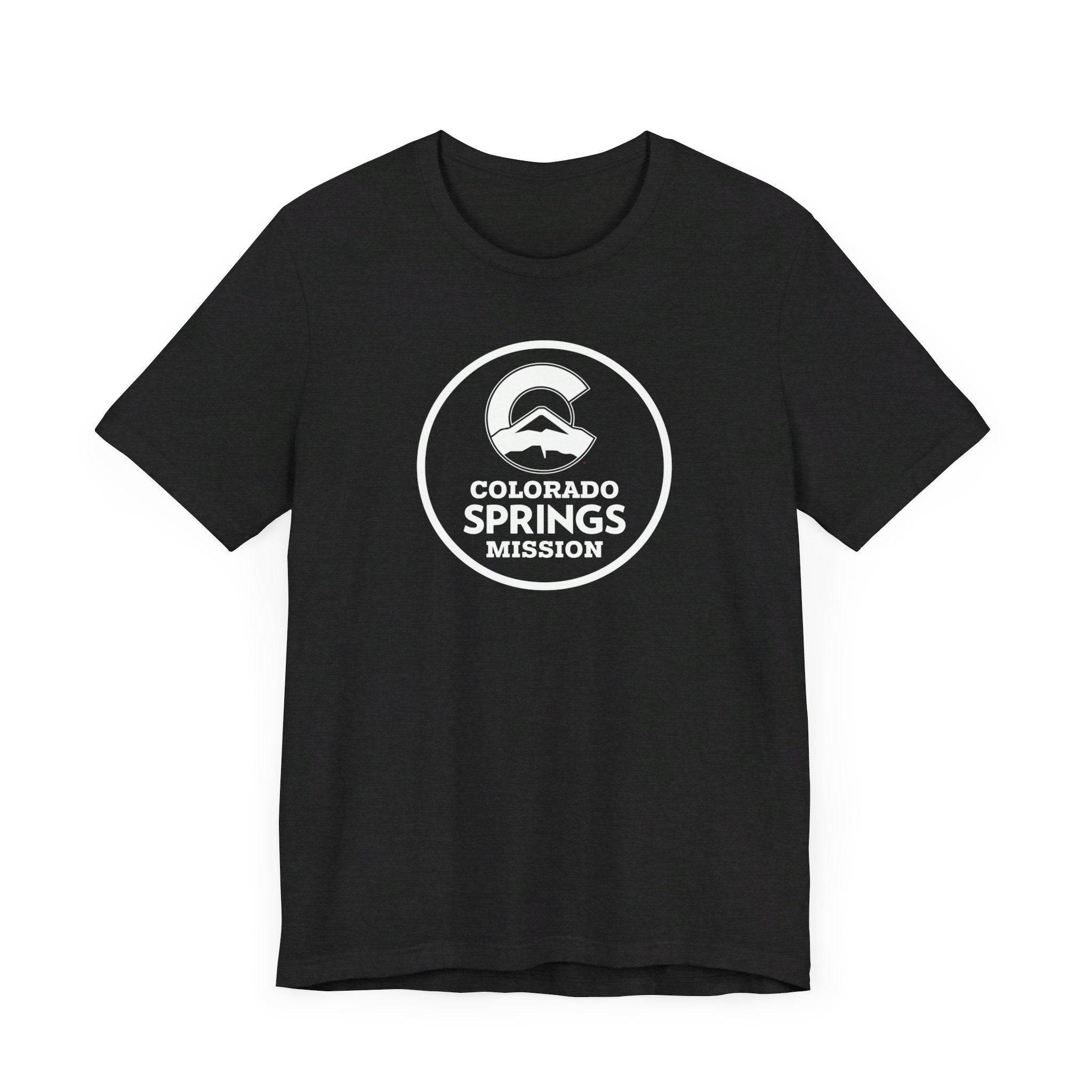 Colorado Colorado Springs Mission Circular Monochrome Logo T-Shirt - Latter-Day Saint LDS Missionary Gift - Book of Mormon